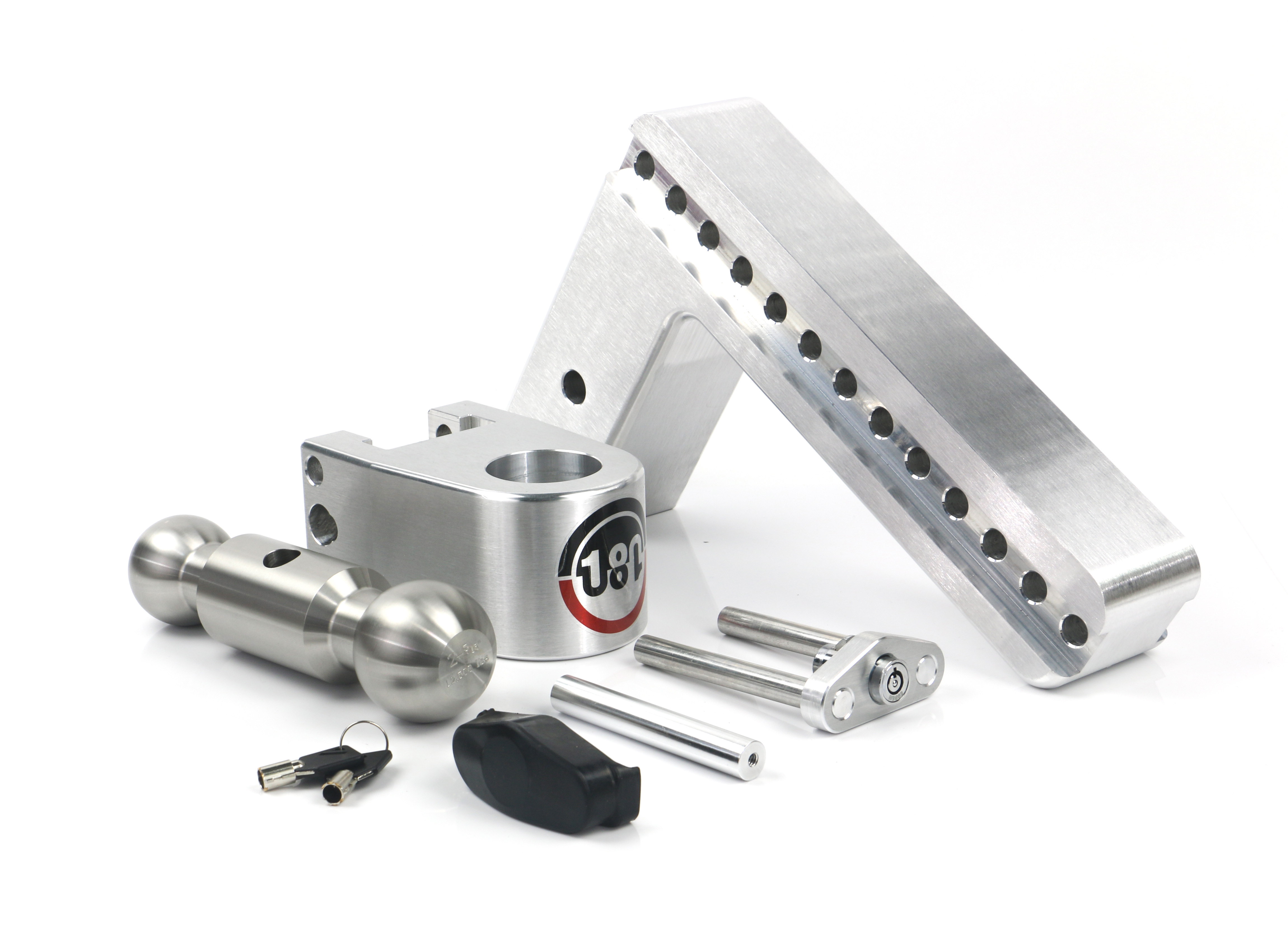 Weigh Safe 180 Hitch - Drop Hitch w/SS Combo Ball - 10" Drop for 3" Shank LTB10-3