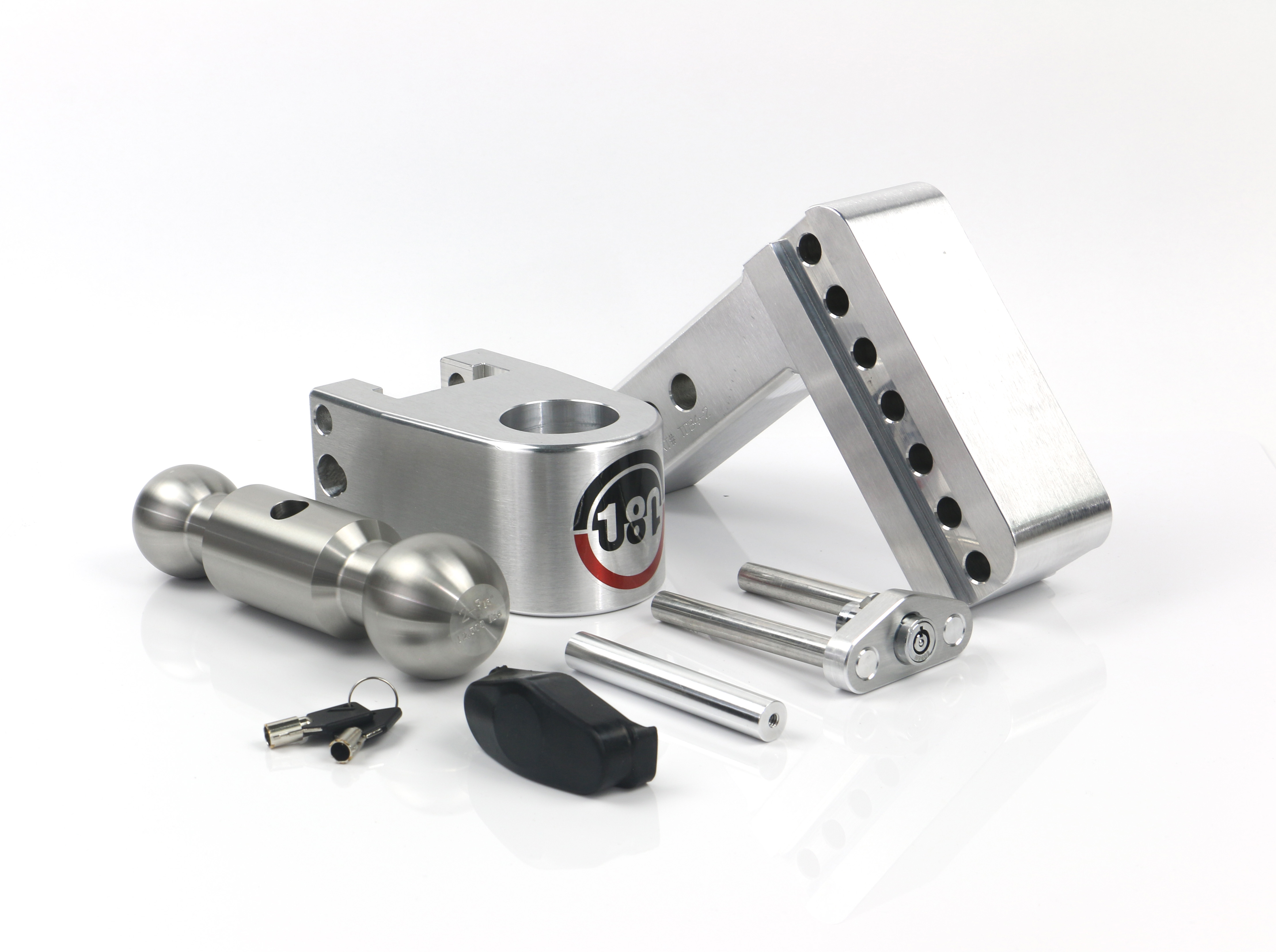 Weigh Safe 180 Hitch - Drop Hitch w/SS Combo Ball - 4" Drop for 2" Shank LTB4-2