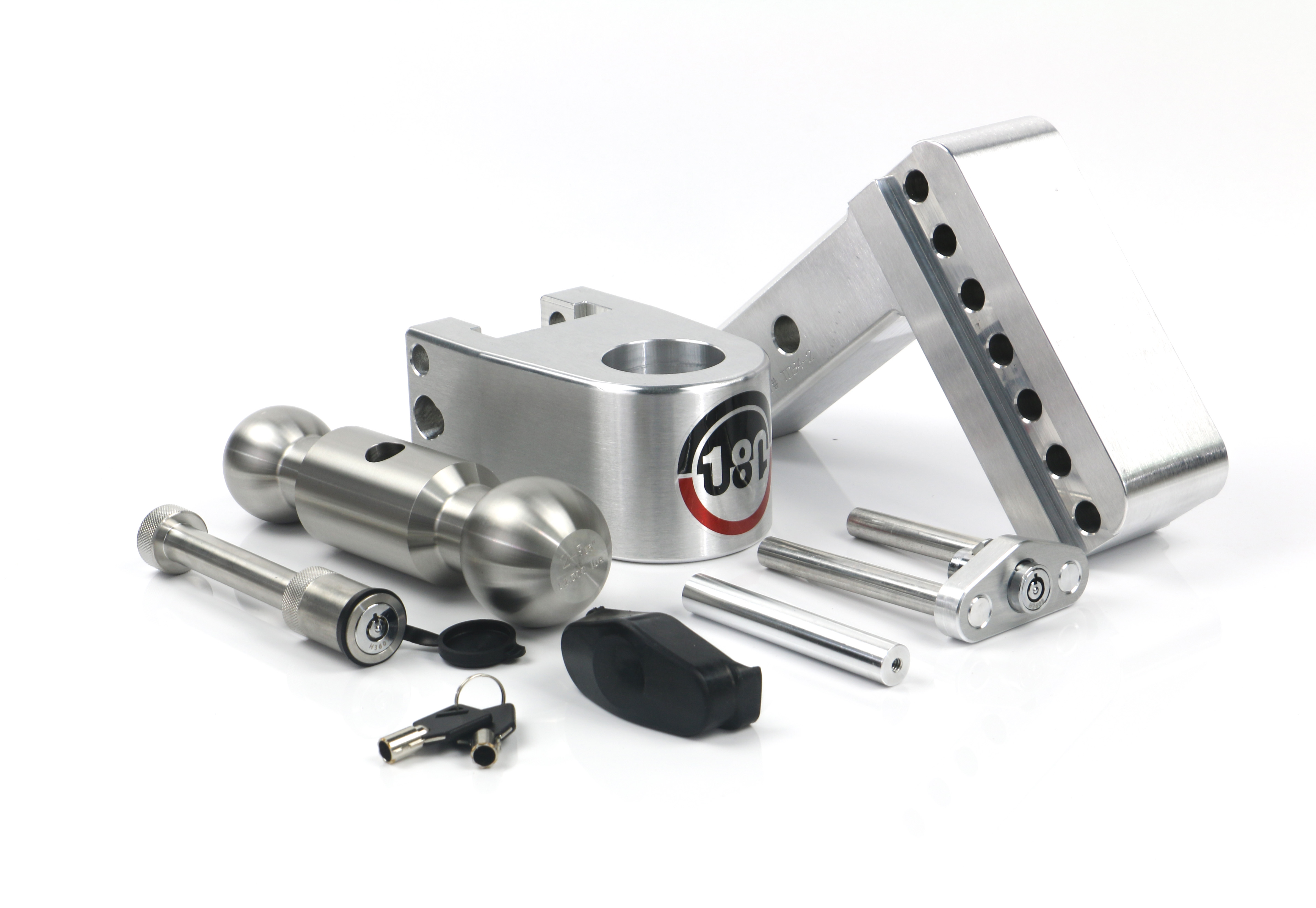 Weigh Safe 180 Hitch - Drop Hitch w/SS Combo Ball -  4" Drop for 2" Shank w/Hitch Pin LTB4-2-KA