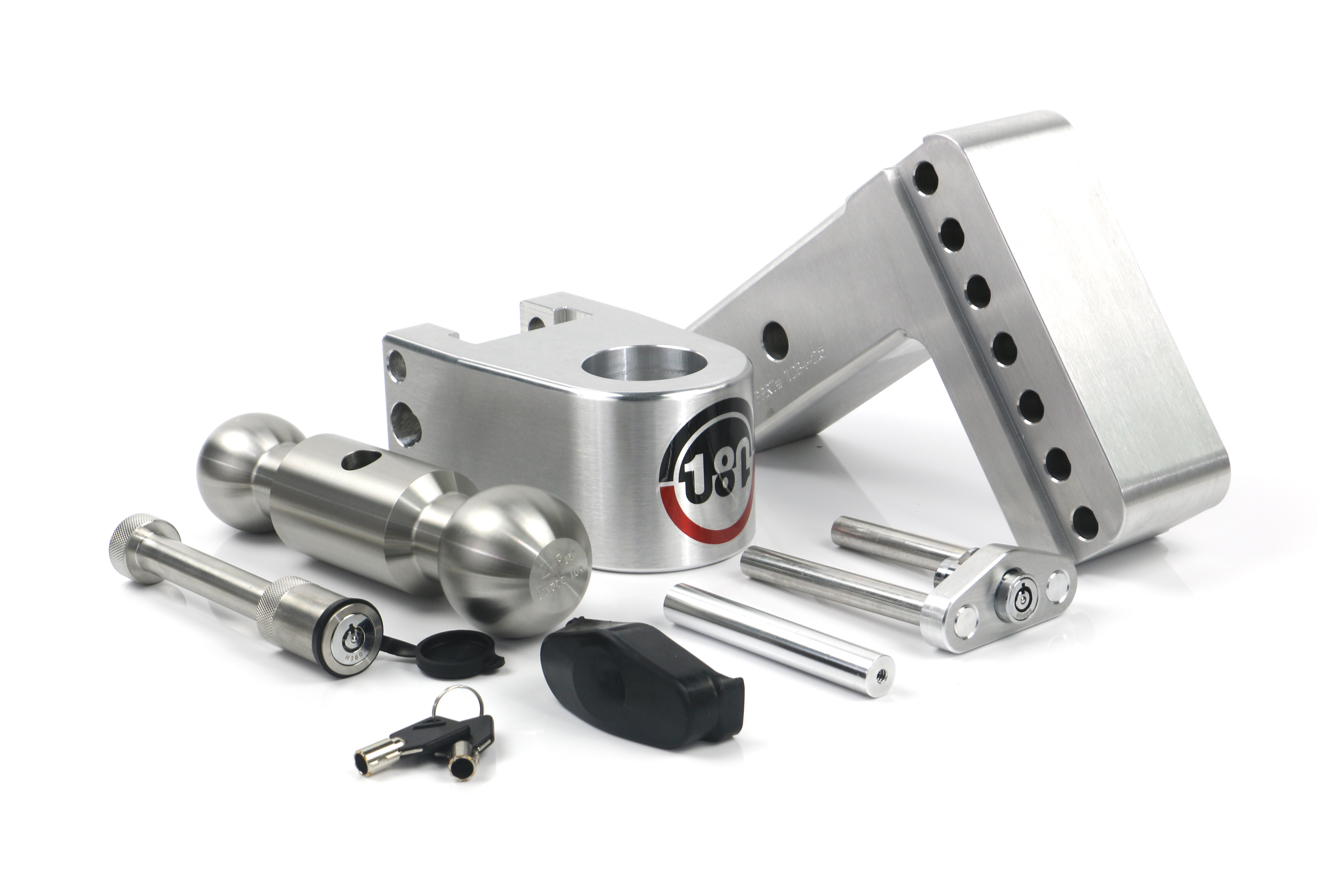 Weigh Safe 180 Hitch - Drop Hitch w/SS Combo Ball - 4" Drop for 2.5" Shank w/Hitch Pin LTB4-2.5-KA