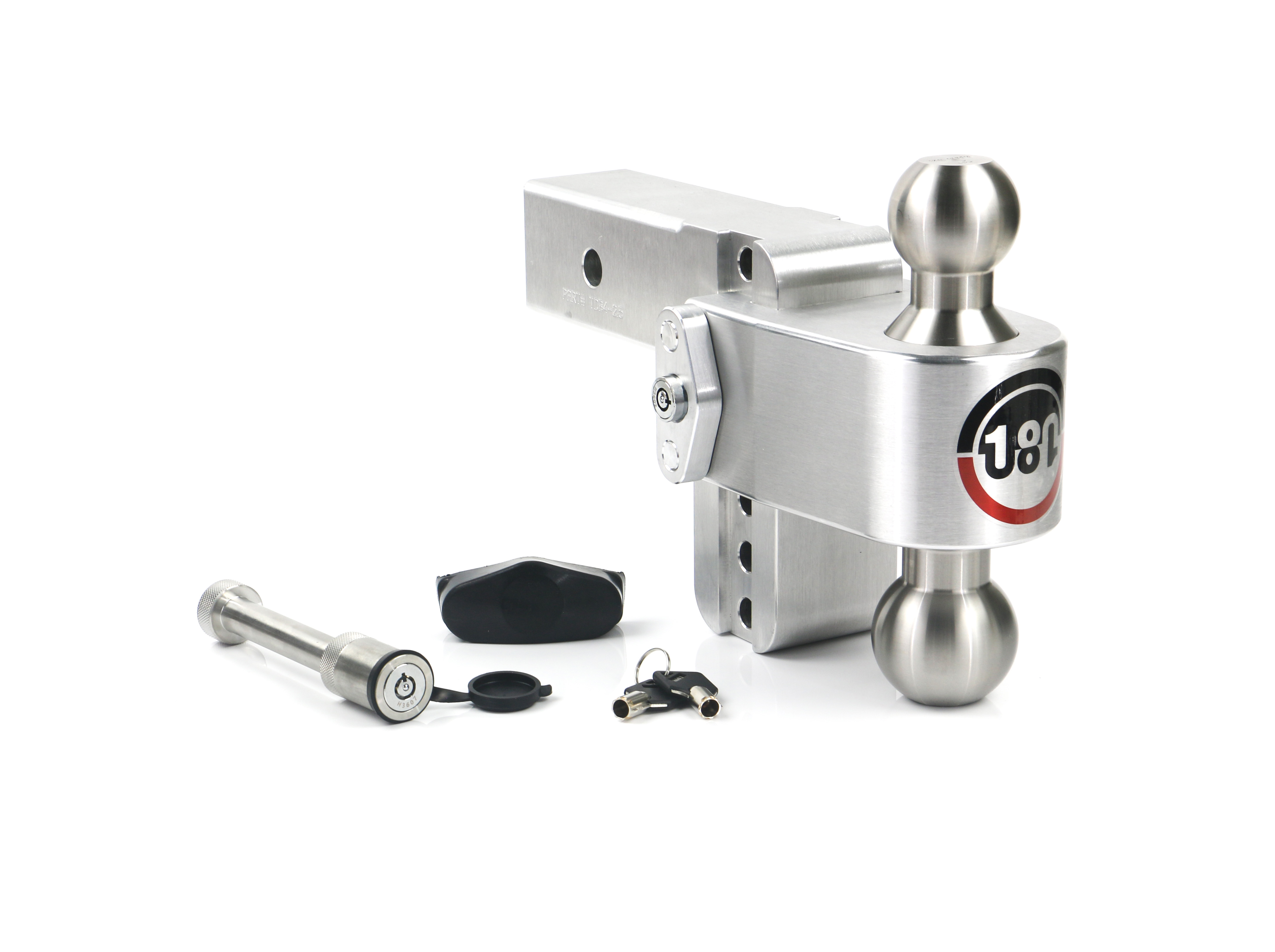 Weigh Safe 180 Hitch - Drop Hitch w/SS Combo Ball - 4" Drop for 2.5" Shank w/Hitch Pin LTB4-2.5-KA