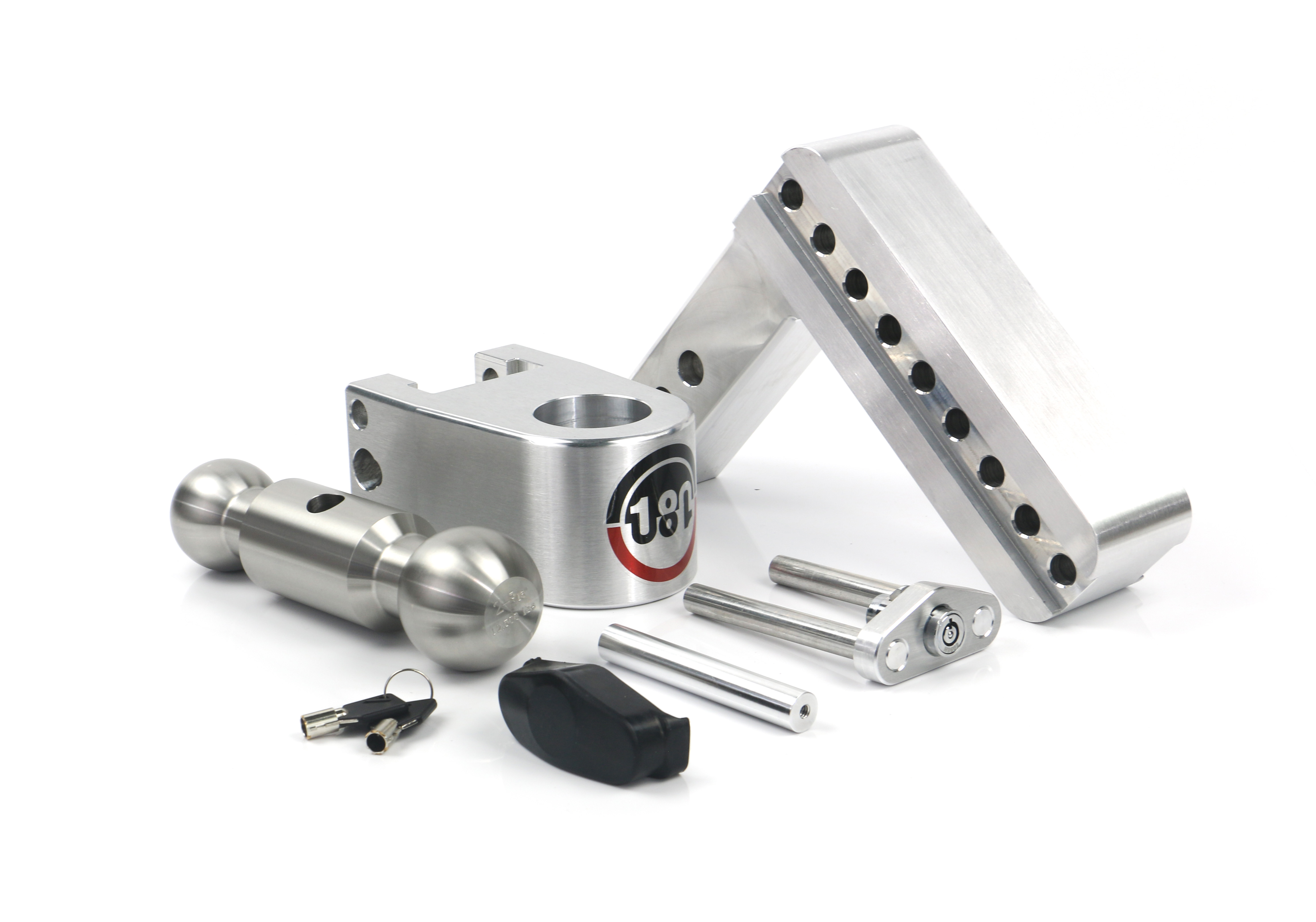 Weigh Safe 180 Hitch - Drop Hitch w/SS Combo Ball -  6" Drop for 2" Shank LTB6-2