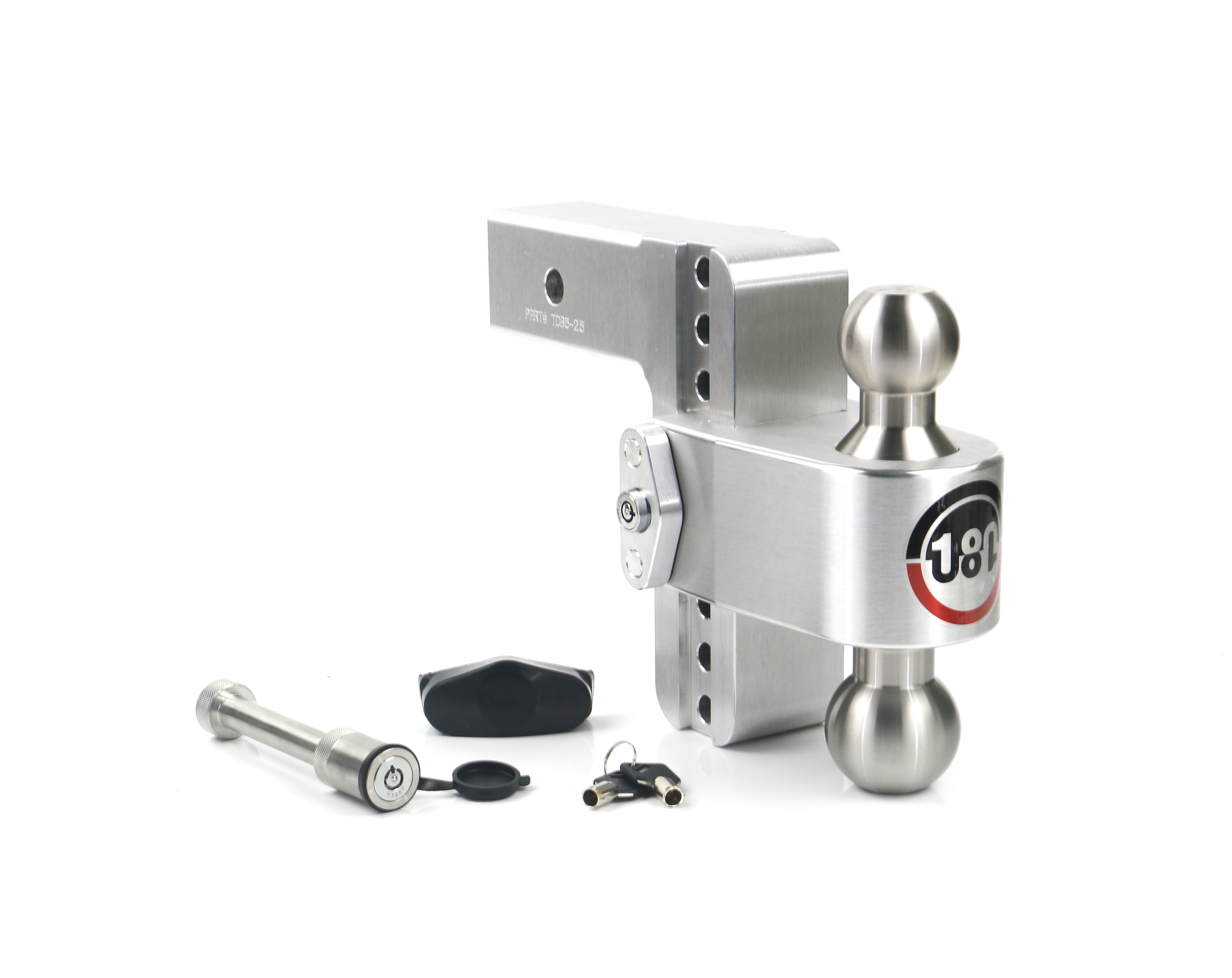 Weigh Safe 180 Hitch - Drop Hitch w/SS Combo Ball - 6" Drop for 2.5" Shank w/Hitch Pin LTB6-2.5-KA
