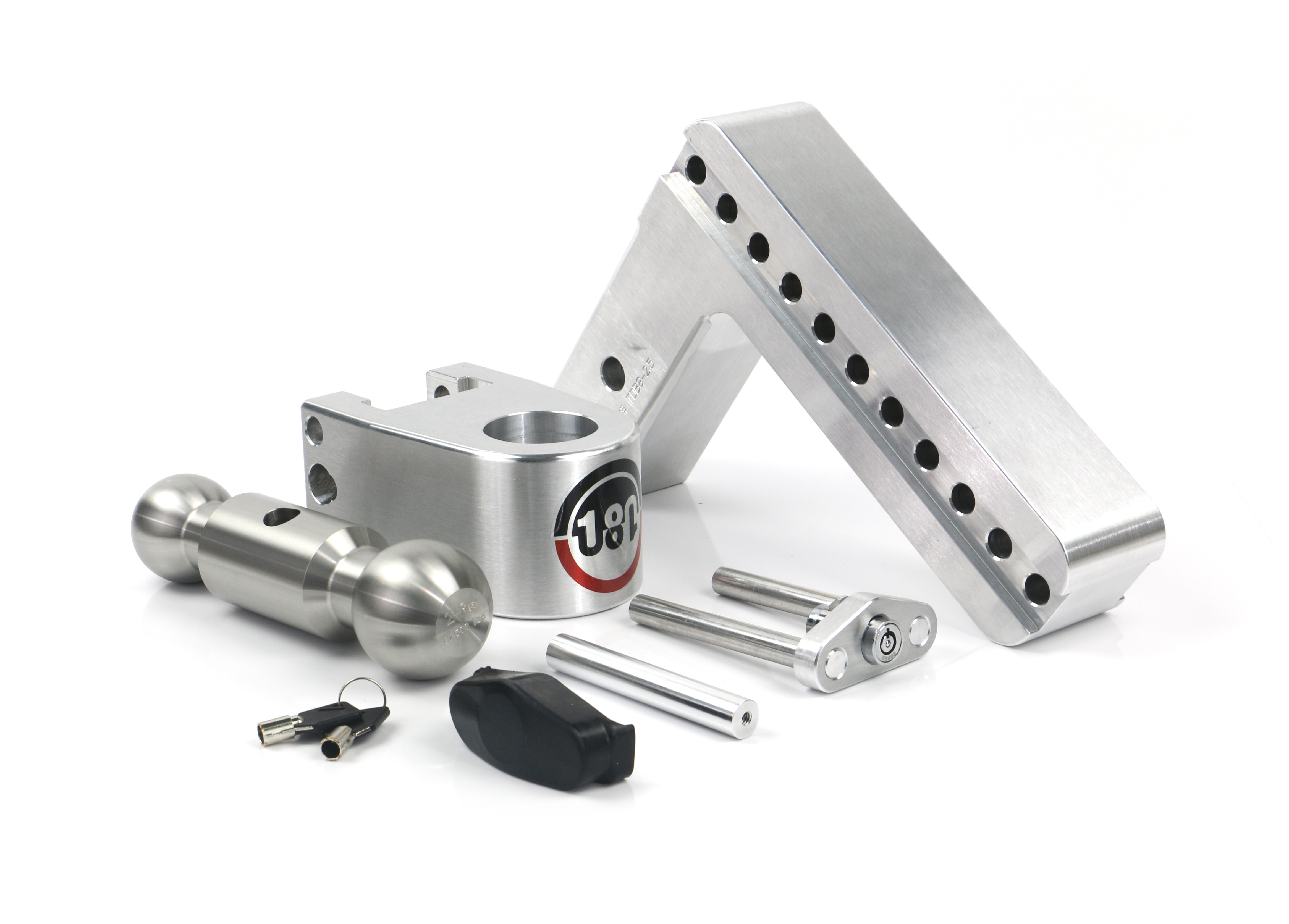 Weigh Safe 180 Hitch - Drop Hitch w/SS Combo Ball -  8" Drop for 2.5" Shank LTB8-2.5