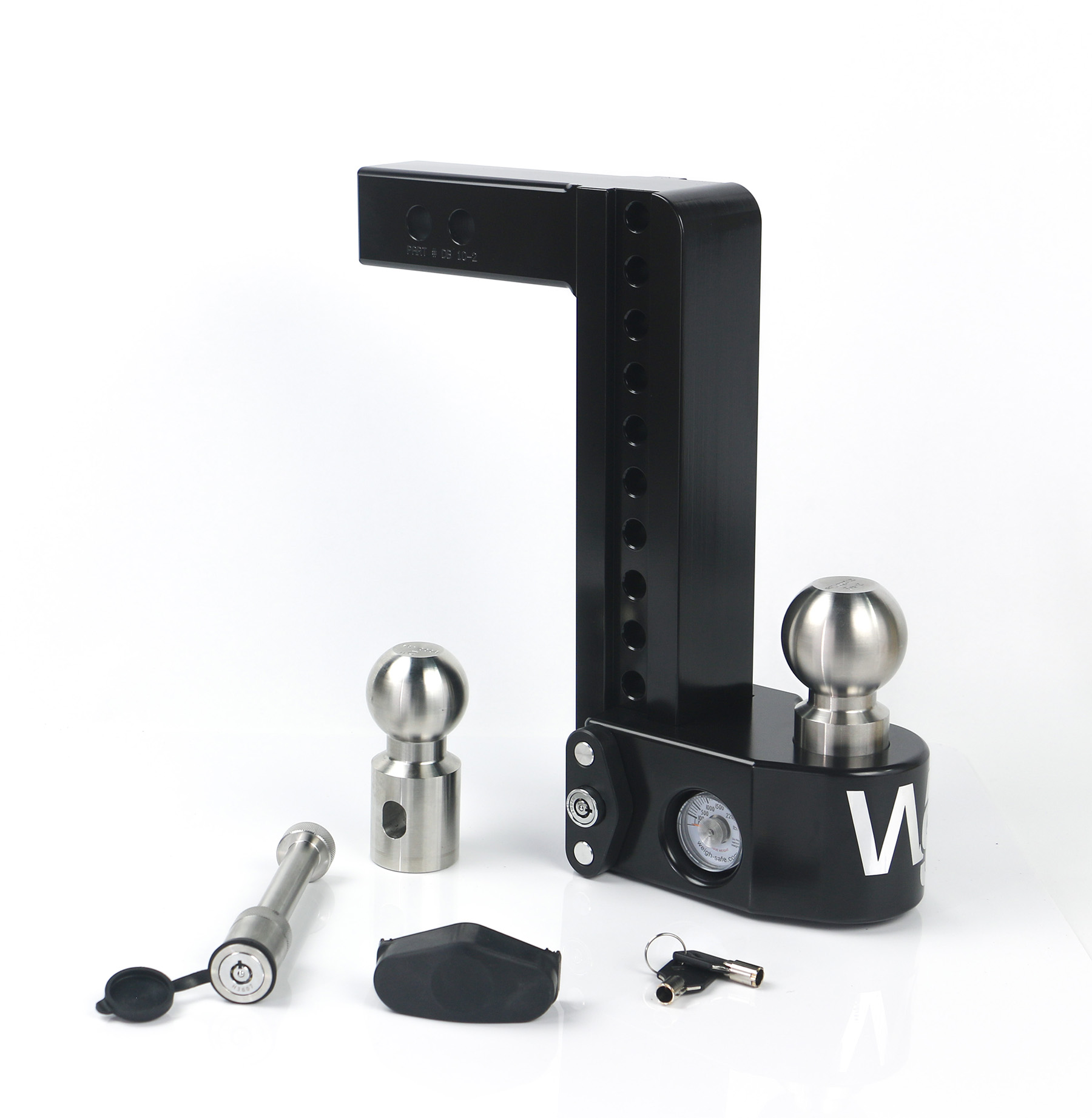 Weigh Safe Black Weigh Safe Drop Hitch - 10" Drop for 2" Shank w/Hitch Pin Lock WS10-2-KA-CER-BLA