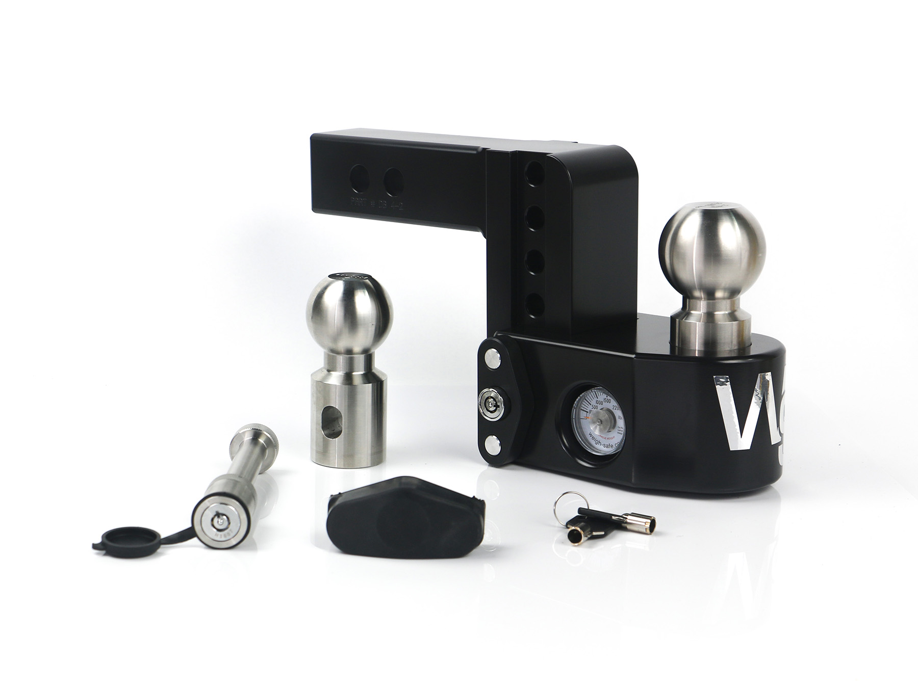 Weigh Safe Black Weigh Safe Drop Hitch - 4" Drop for 2" Shank w/Hitch Pin Lock WS4-2-KA-CER-BLA