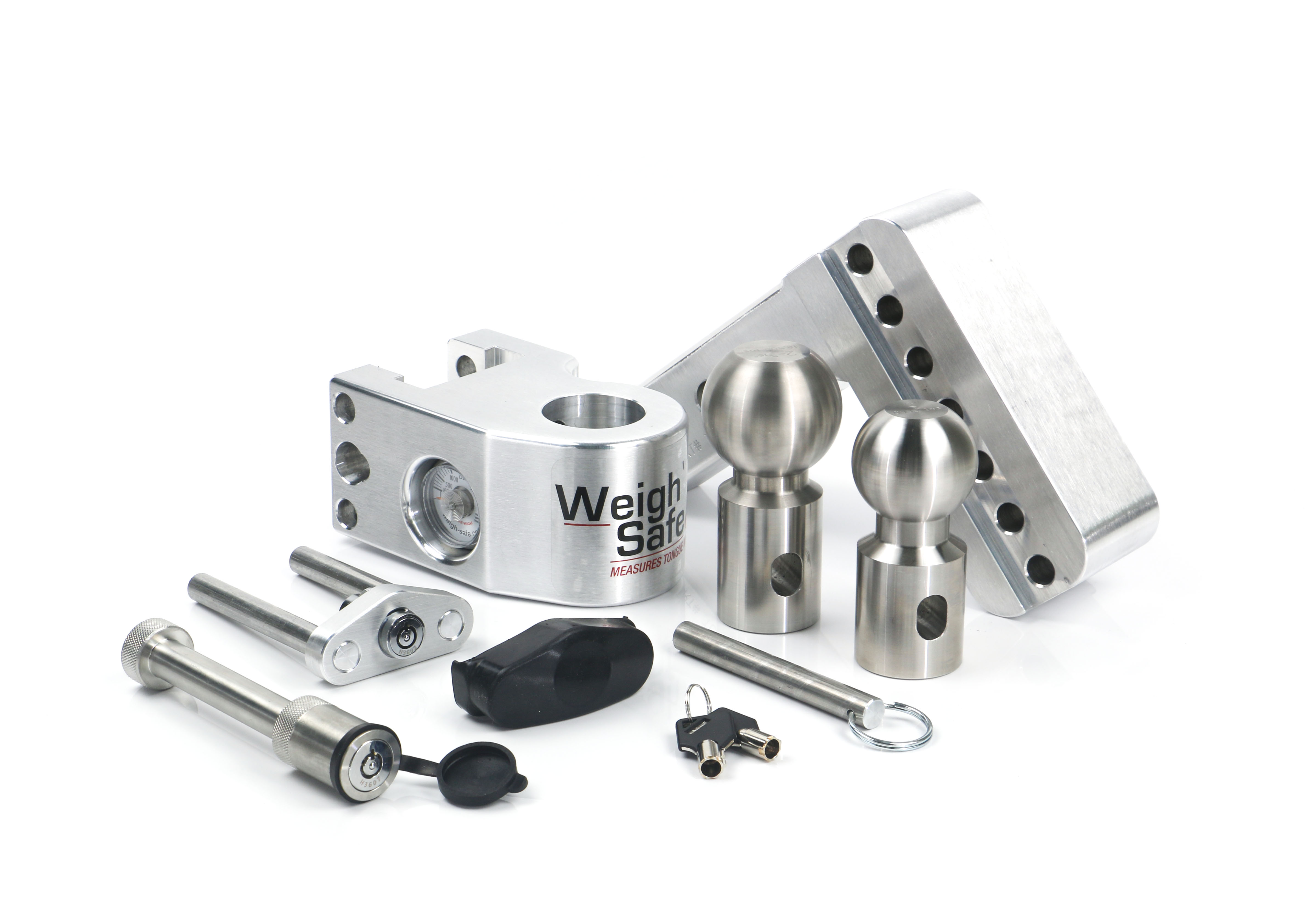 Weigh Safe Weigh Safe Adjustable Drop Hitch - 4" Drop for 2" Shank w/Hitch Lock Pin WS4-2-KA