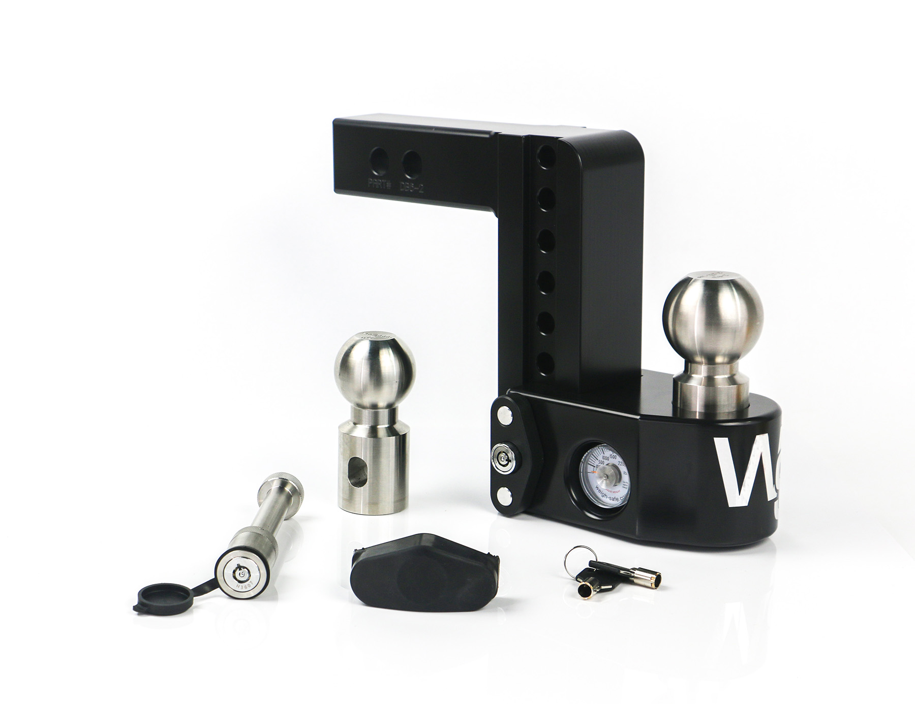 Weigh Safe Black Weigh Safe Drop Hitch - 6" Drop for 2" Shank w/Hitch Pin Lock WS6-2-KA-CER-BLA