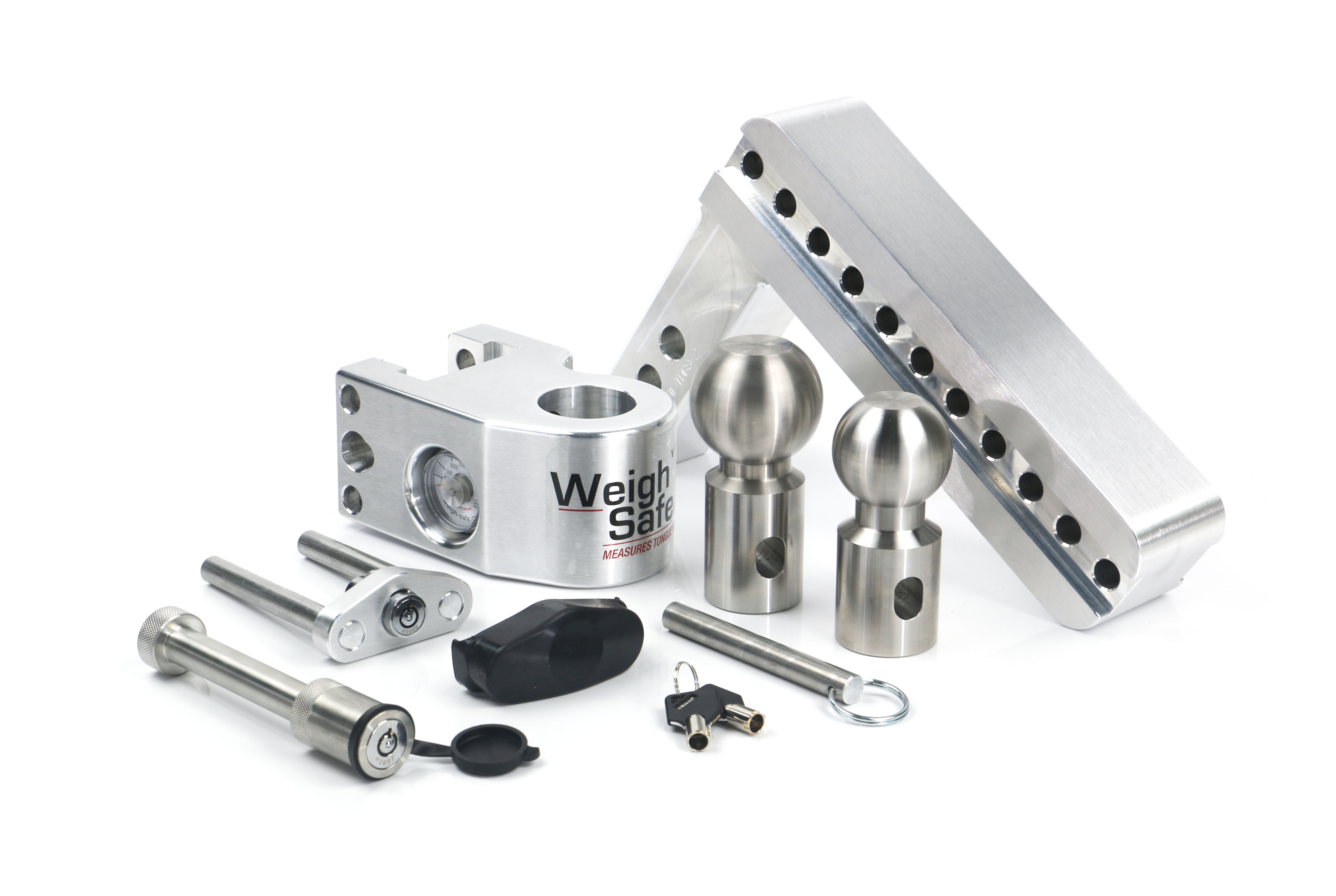 Weigh Safe Weigh Safe Adjustable Drop Hitch - 8" Drop for 2" Shank w/Hitch Lock Pin WS8-2-KA