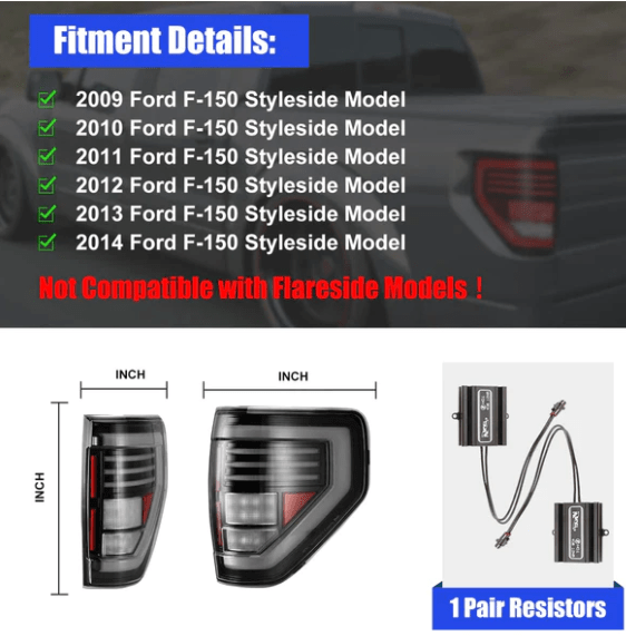 Winjet WINJET TAIL LIGHTS CTWJ-0706-BC-SQ