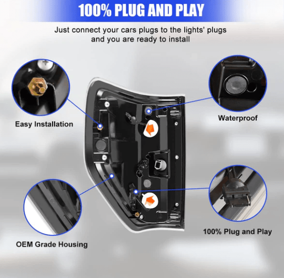 Winjet WINJET TAIL LIGHTS CTWJ-0706-BS-SQ