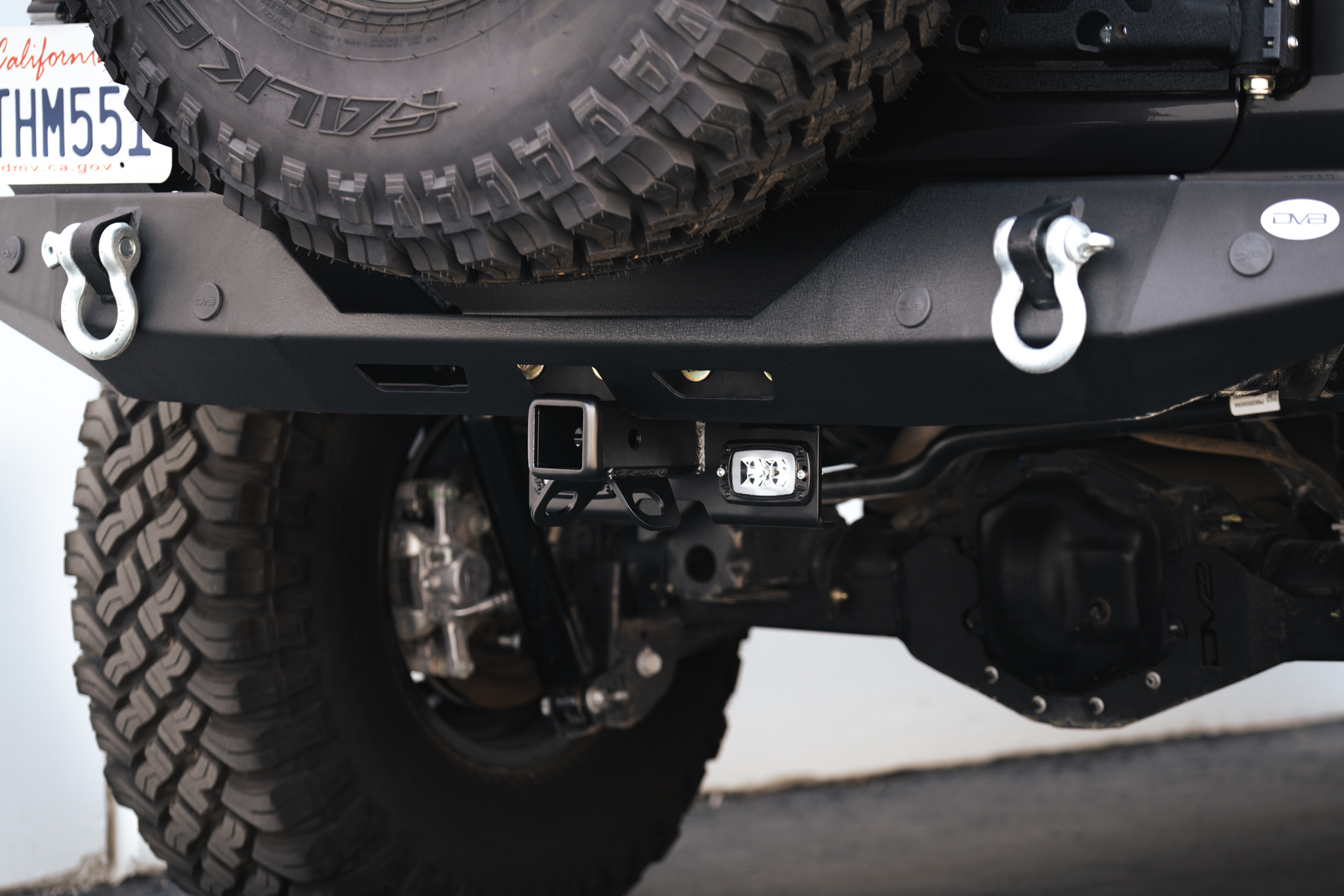 DV8 Offroad AHJP-02 07-22 JEEP WRANGLER JK/JL BOLT ON HITCH WITH CUBE LIGHTS AHJP-01