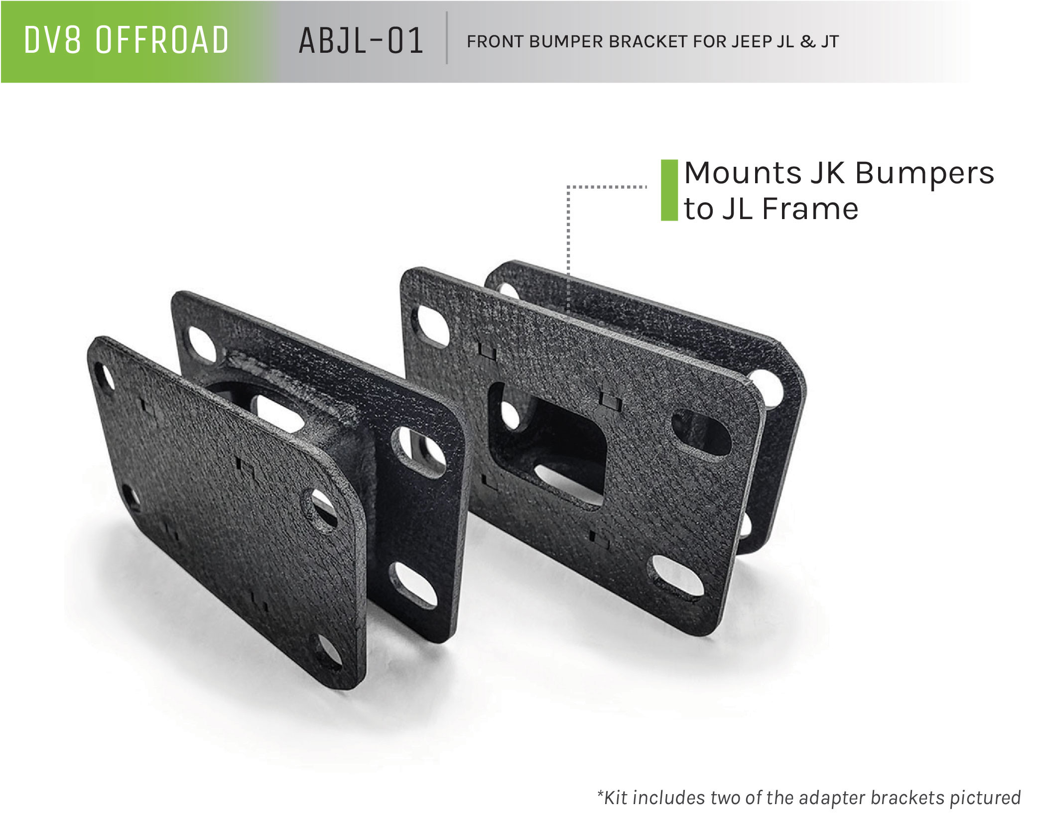 DV8 Offroad Front Bumper Bracket; Pair ABJL-01