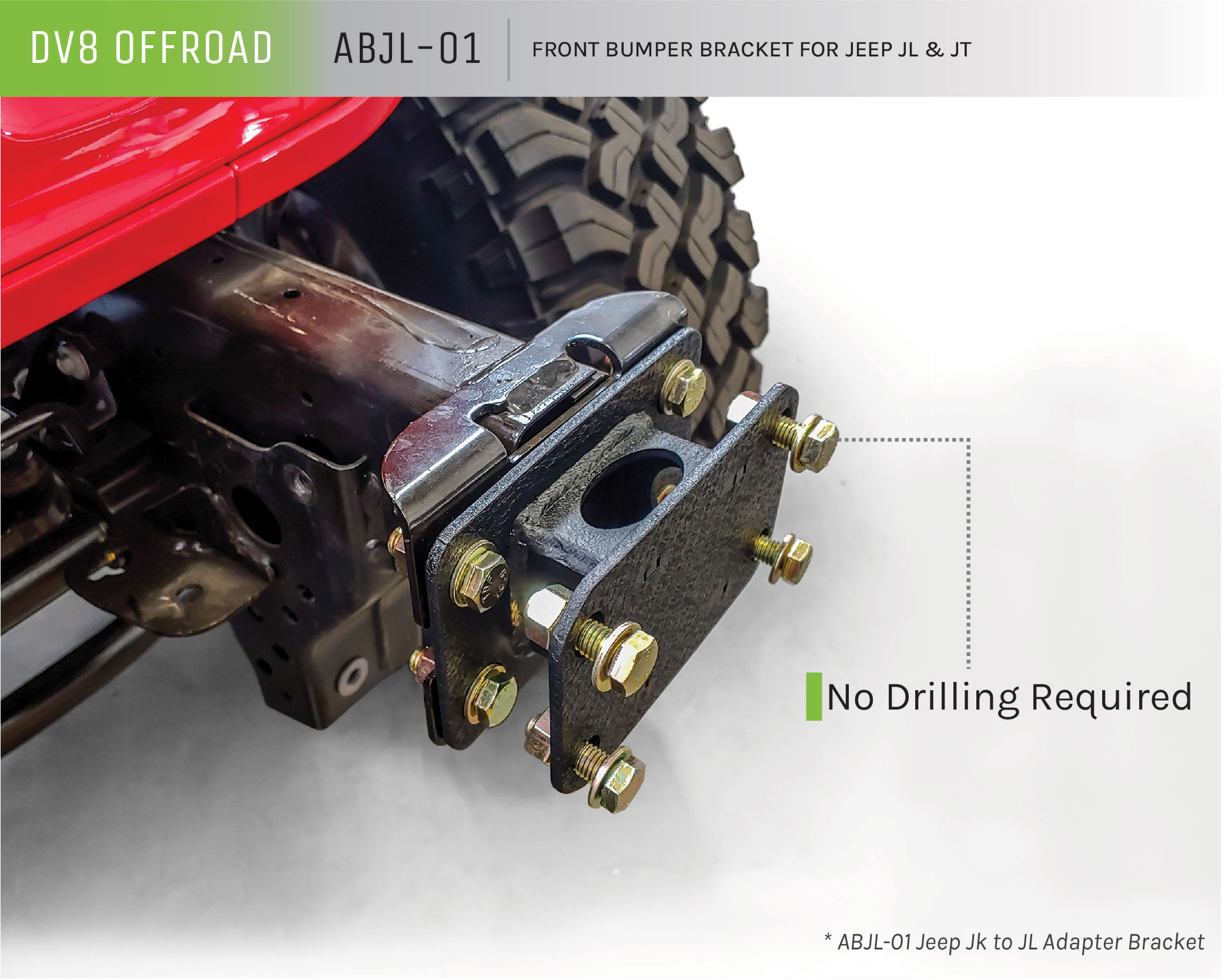 DV8 Offroad Front Bumper Bracket; Pair ABJL-01