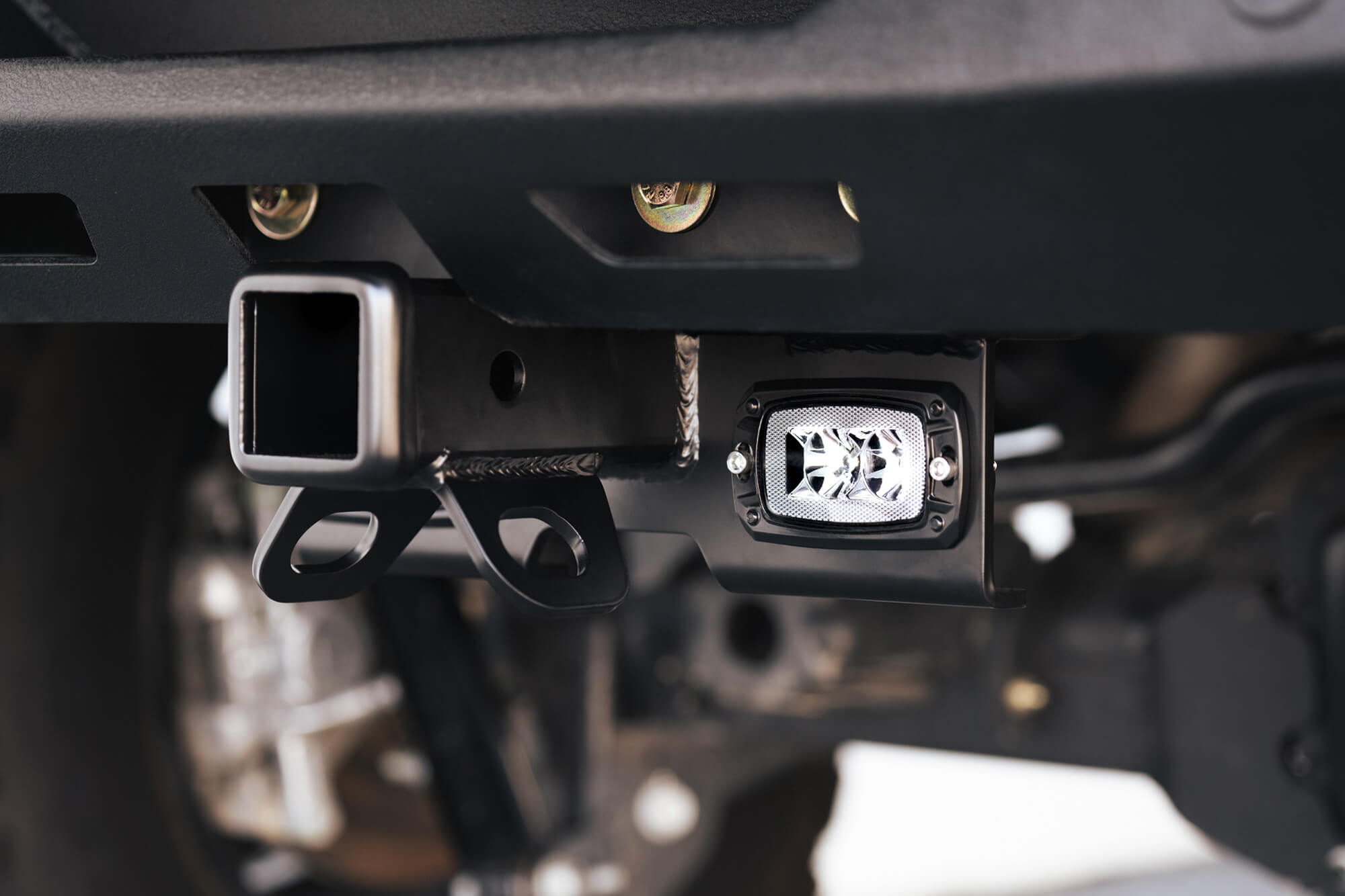 DV8 Offroad AHJP-02 07-22 JEEP WRANGLER JK/JL BOLT ON HITCH WITH CUBE LIGHTS AHJP-01