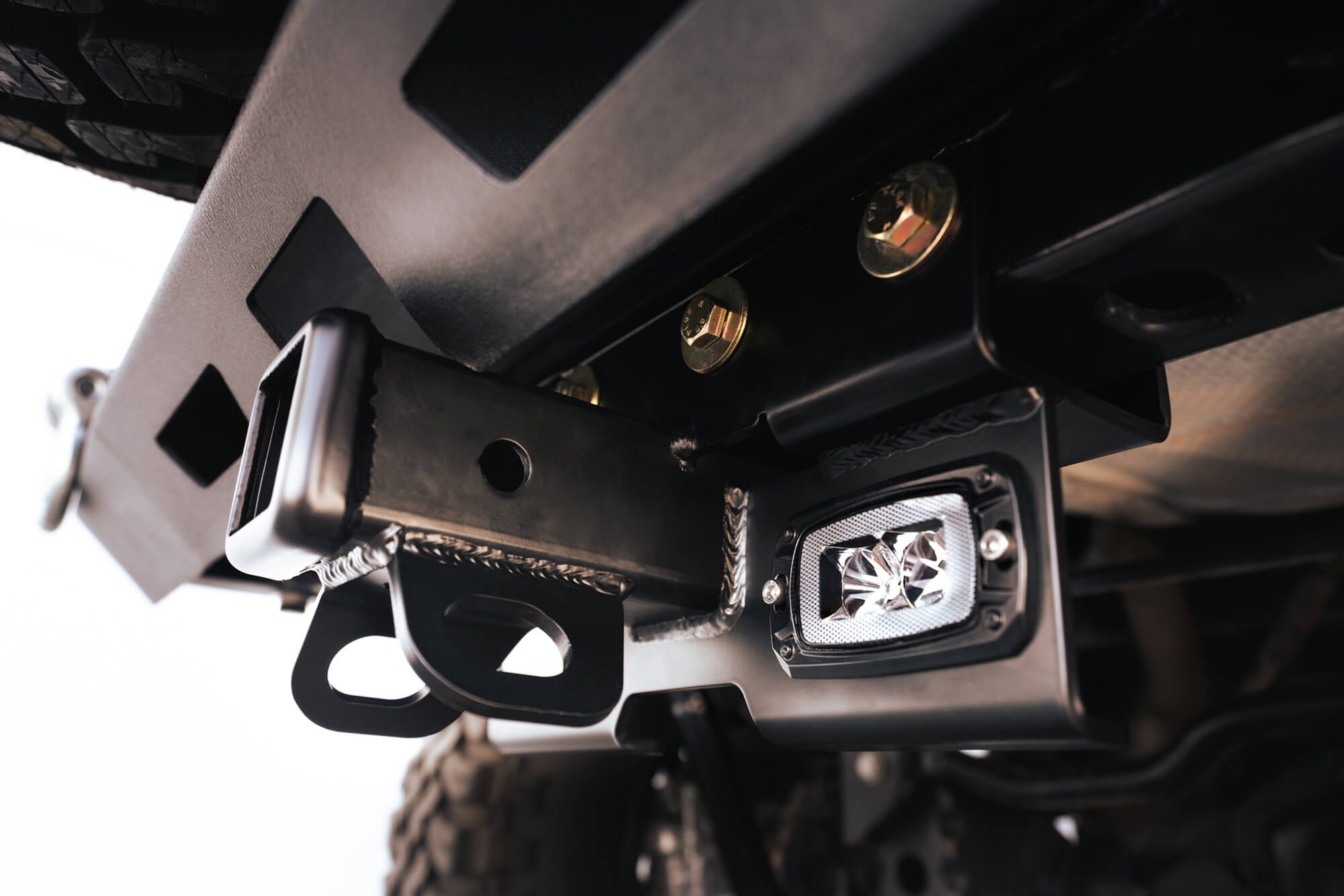 DV8 Offroad AHJP-02 07-22 JEEP WRANGLER JK/JL BOLT ON HITCH WITH CUBE LIGHTS AHJP-01