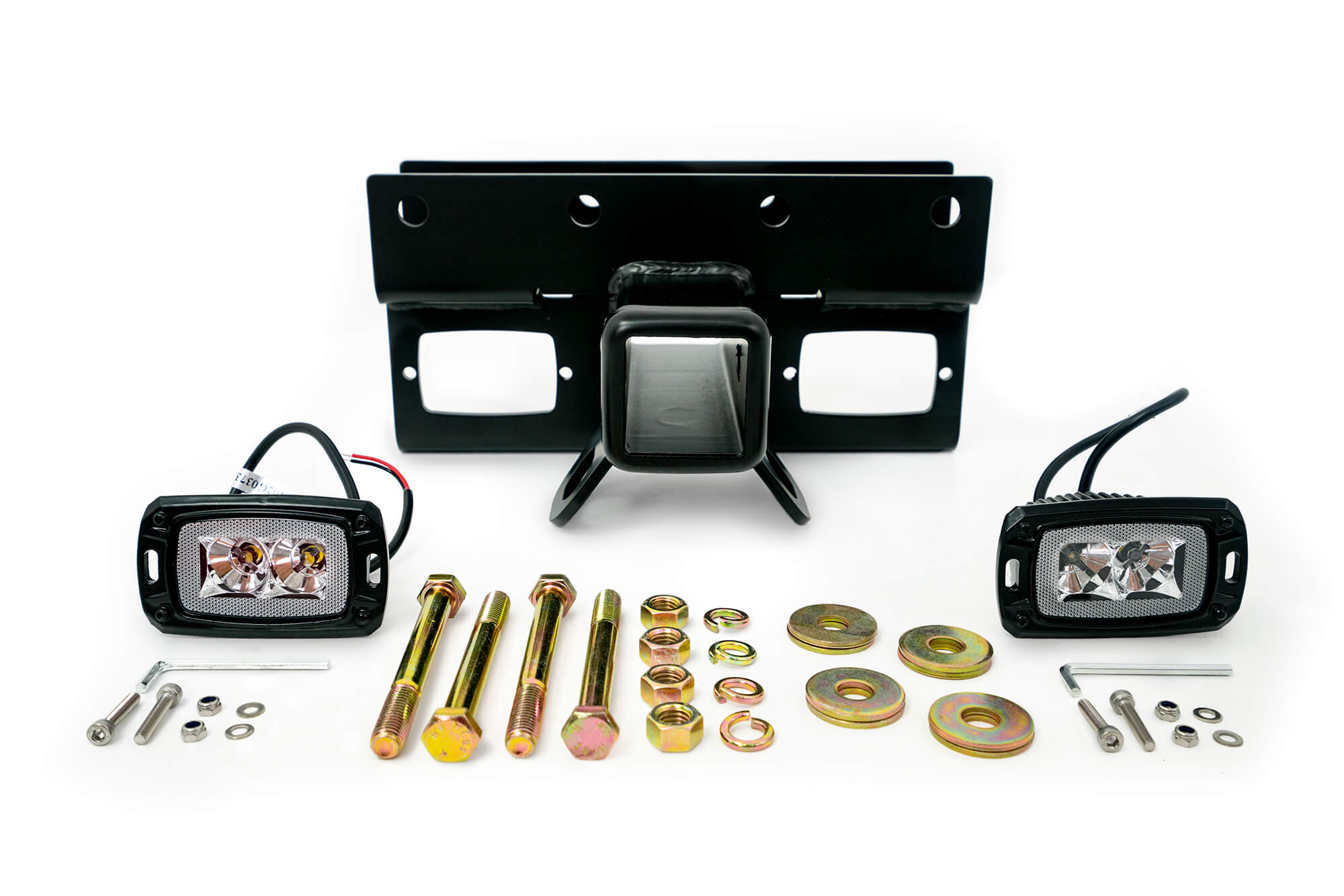 DV8 Offroad AHJP-02 07-22 JEEP WRANGLER JK/JL BOLT ON HITCH WITH CUBE LIGHTS AHJP-01