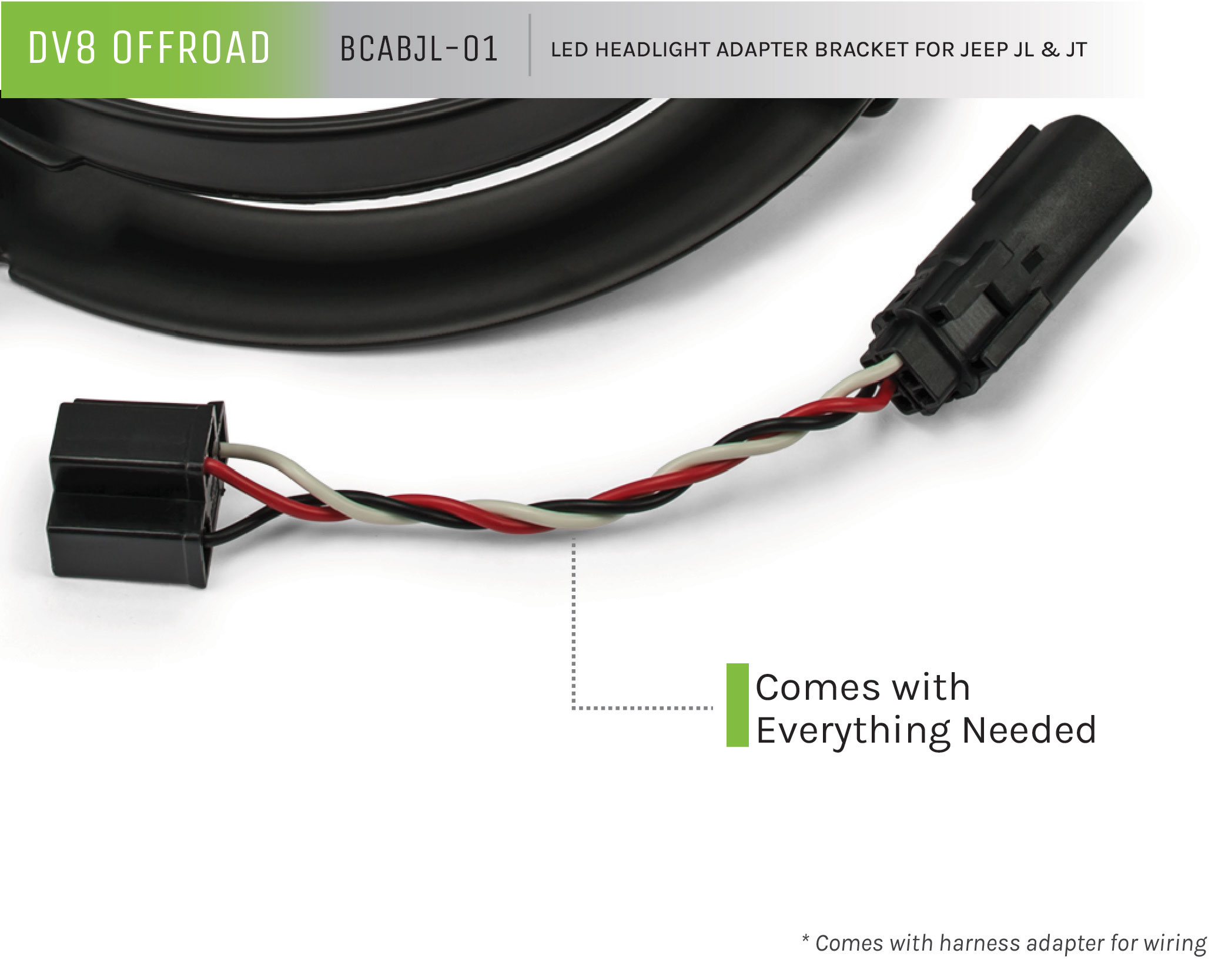 DV8 Offroad LED Headlight Adapter Bracket BCABJL-01