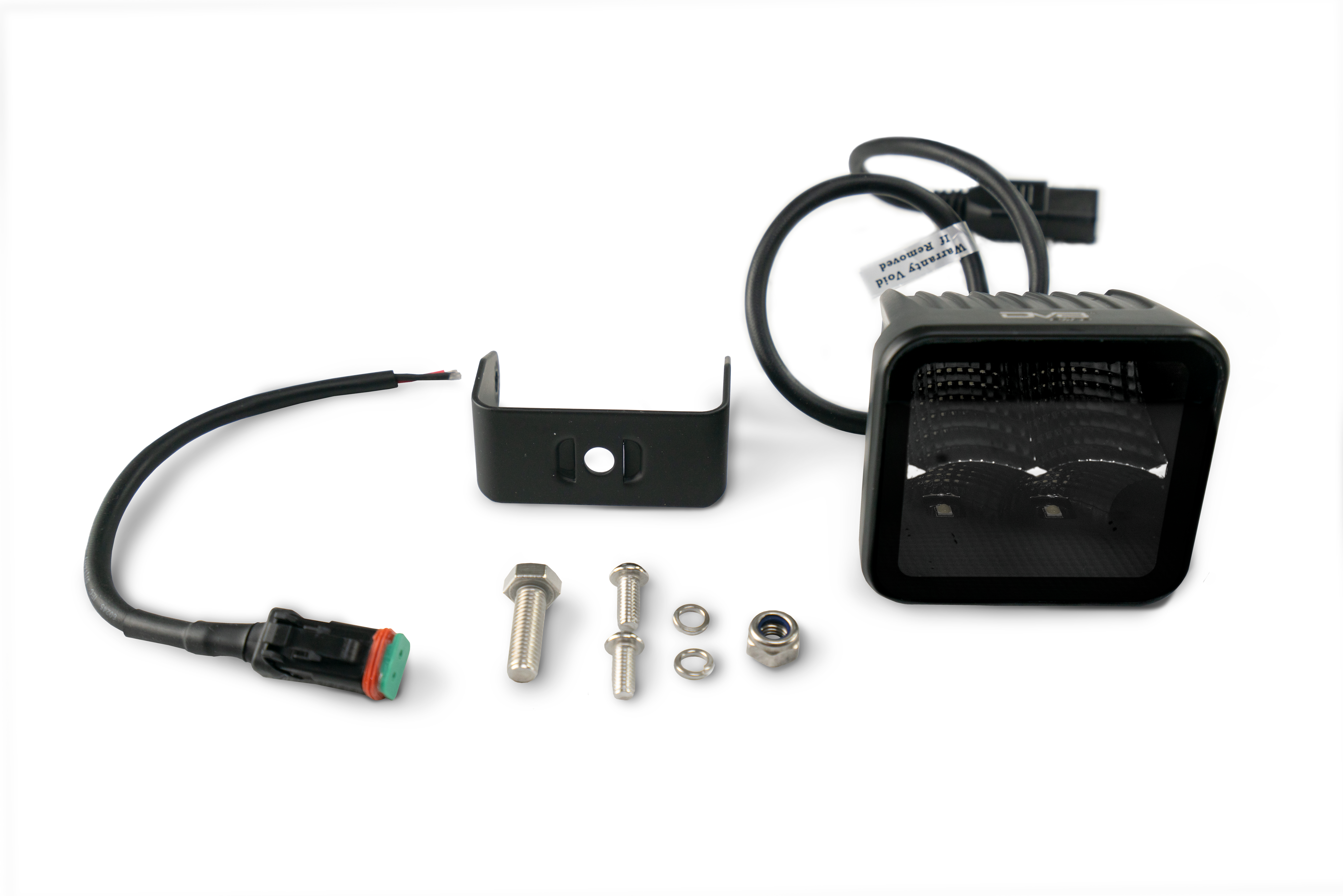 DV8 Offroad BE3EW40W UNIVERSAL 3 INCH CUBE LED LIGHT WITH FLOOD PATTERN AND POST MOUNT BE3EW40W