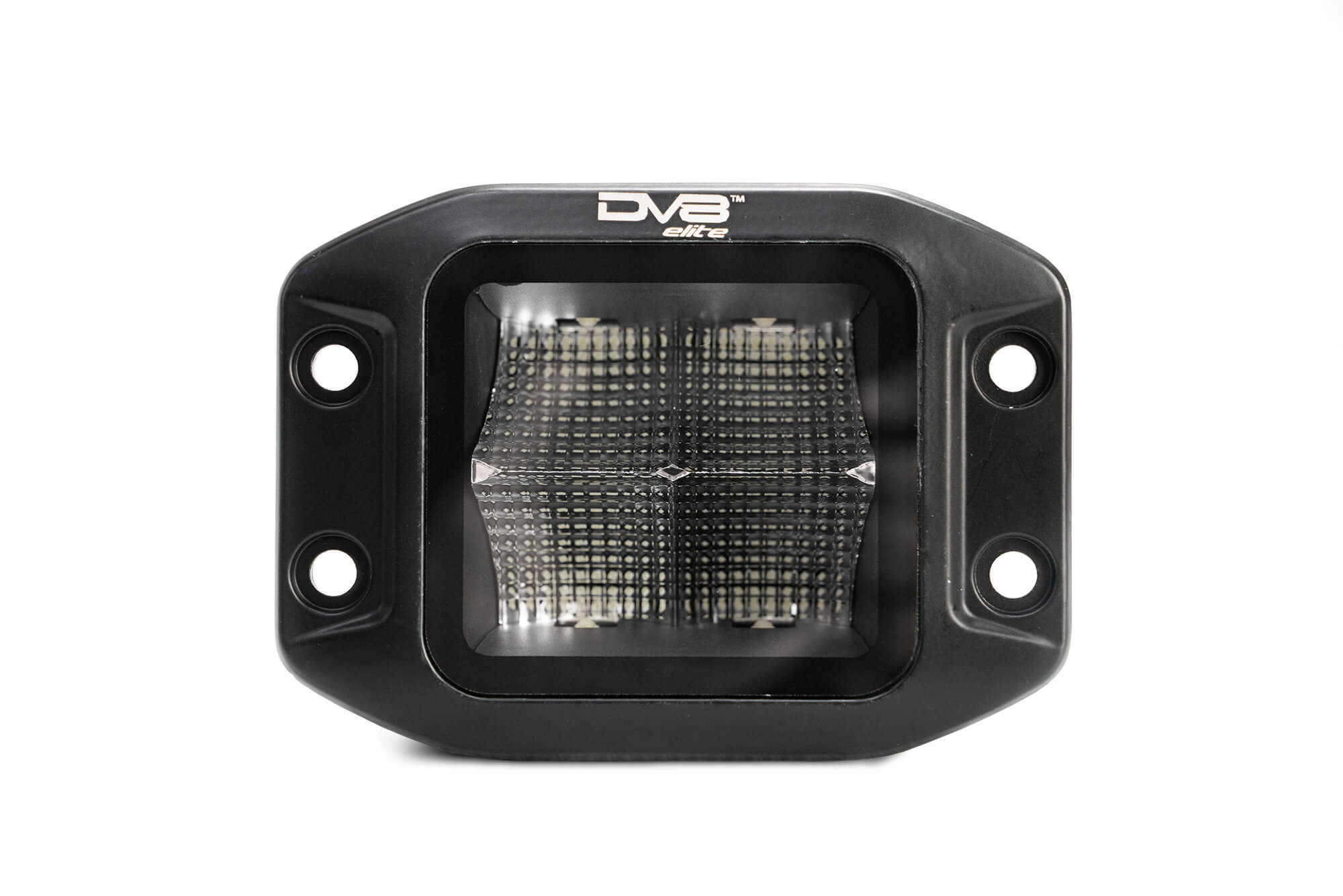 DV8 Offroad UNIVERSAL 3 in. CUBE LED LIGHT WITH FLOOD PATTERN AND FLUSH MOUNT PLATE BUILT IN BE3FMW40W