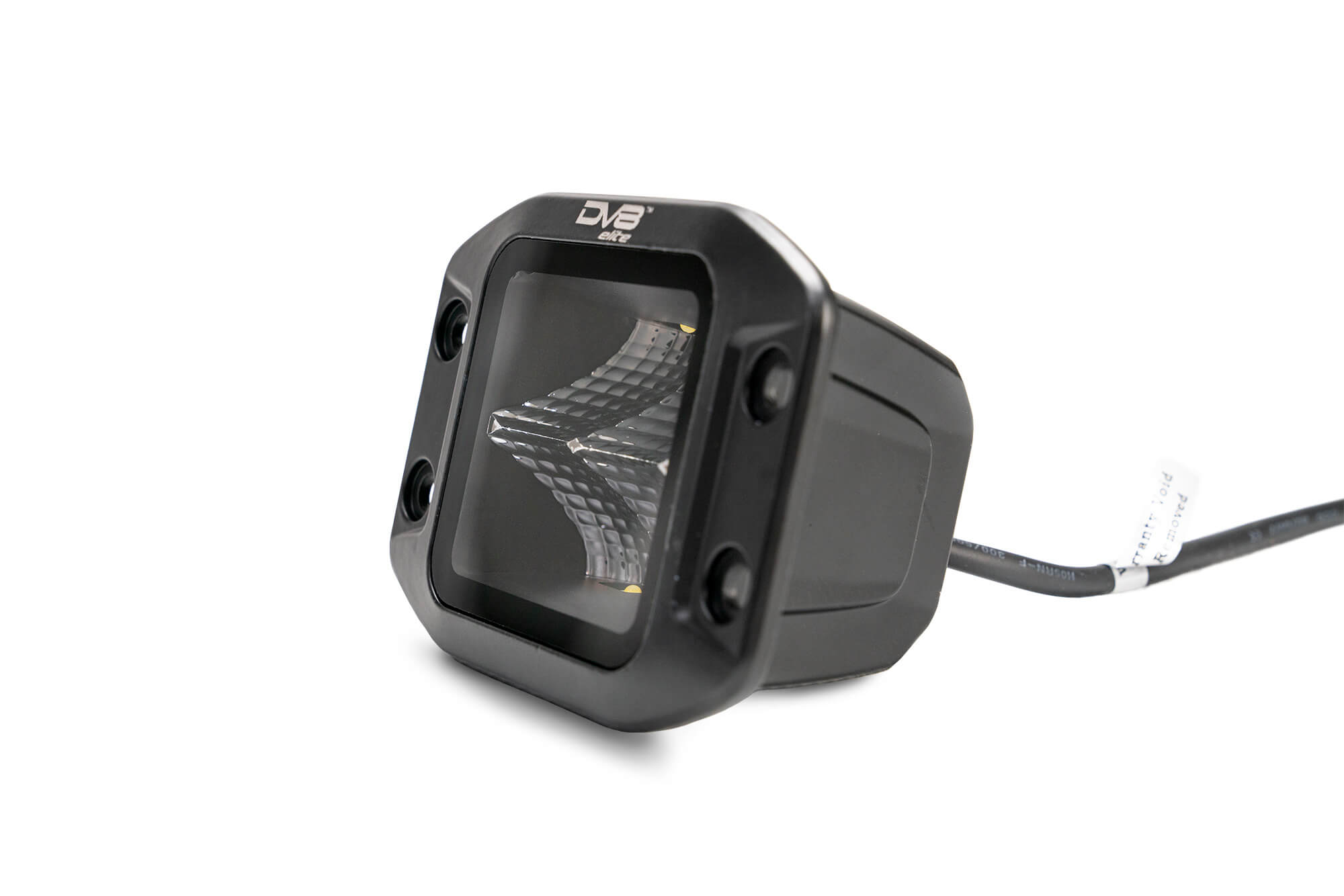 DV8 Offroad UNIVERSAL 3 in. CUBE LED LIGHT WITH FLOOD PATTERN AND FLUSH MOUNT PLATE BUILT IN BE3FMW40W
