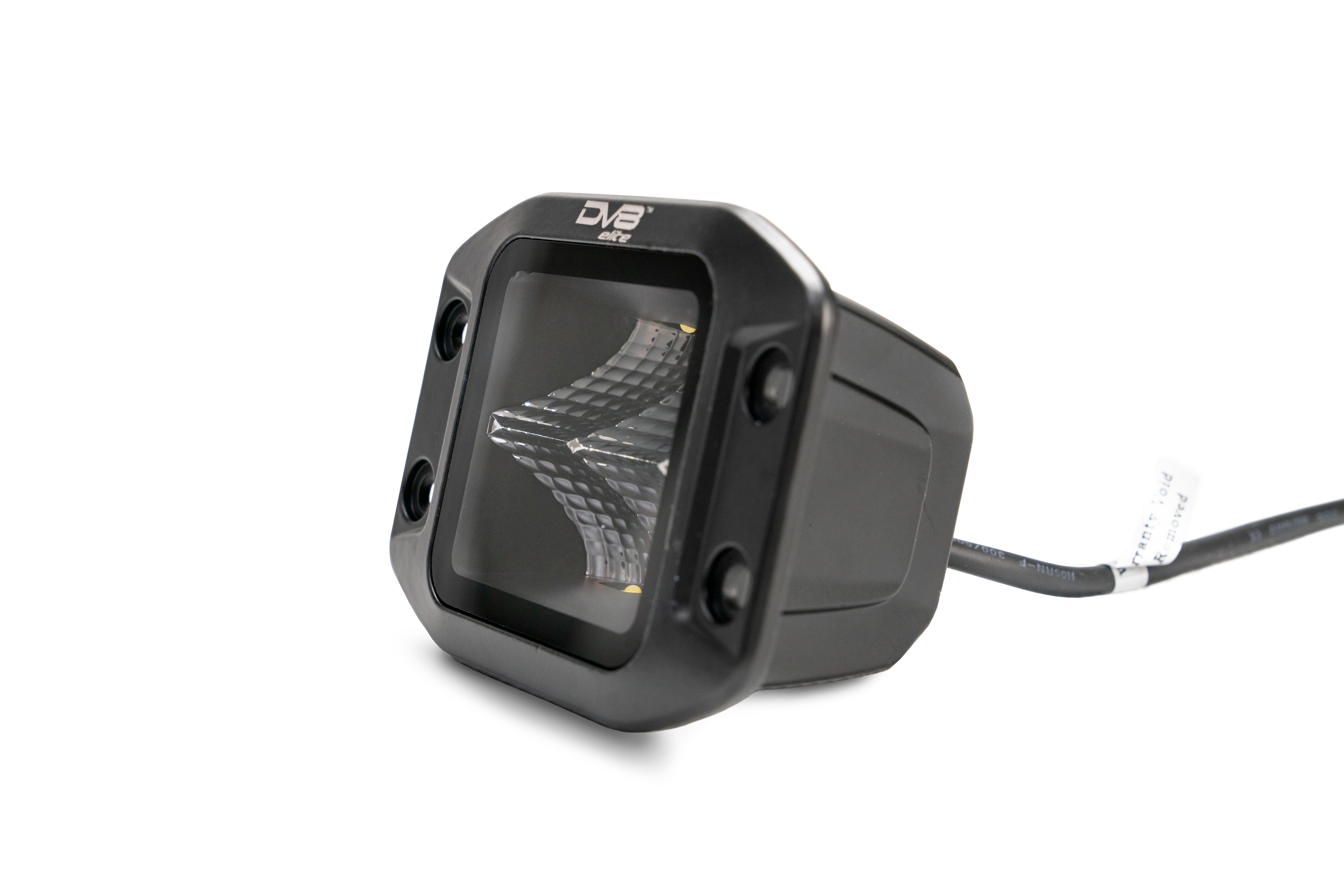 DV8 Offroad UNIVERSAL 3 in. CUBE LED LIGHT WITH FLOOD PATTERN AND FLUSH MOUNT PLATE BUILT IN BE3FMW40W