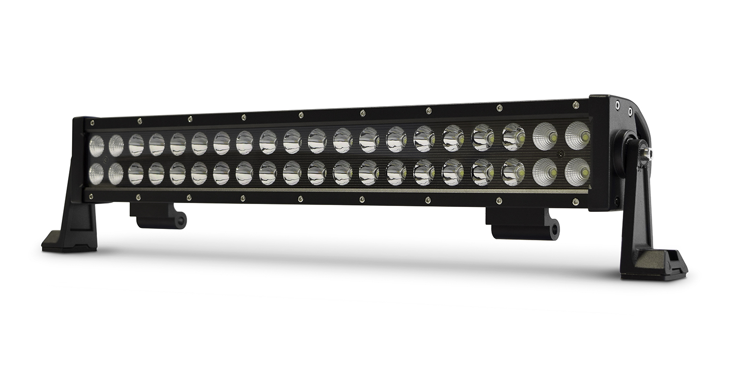 DV8 Offroad 20 in. Dual Row LED Light Bar; Black Face BR20E120W3W