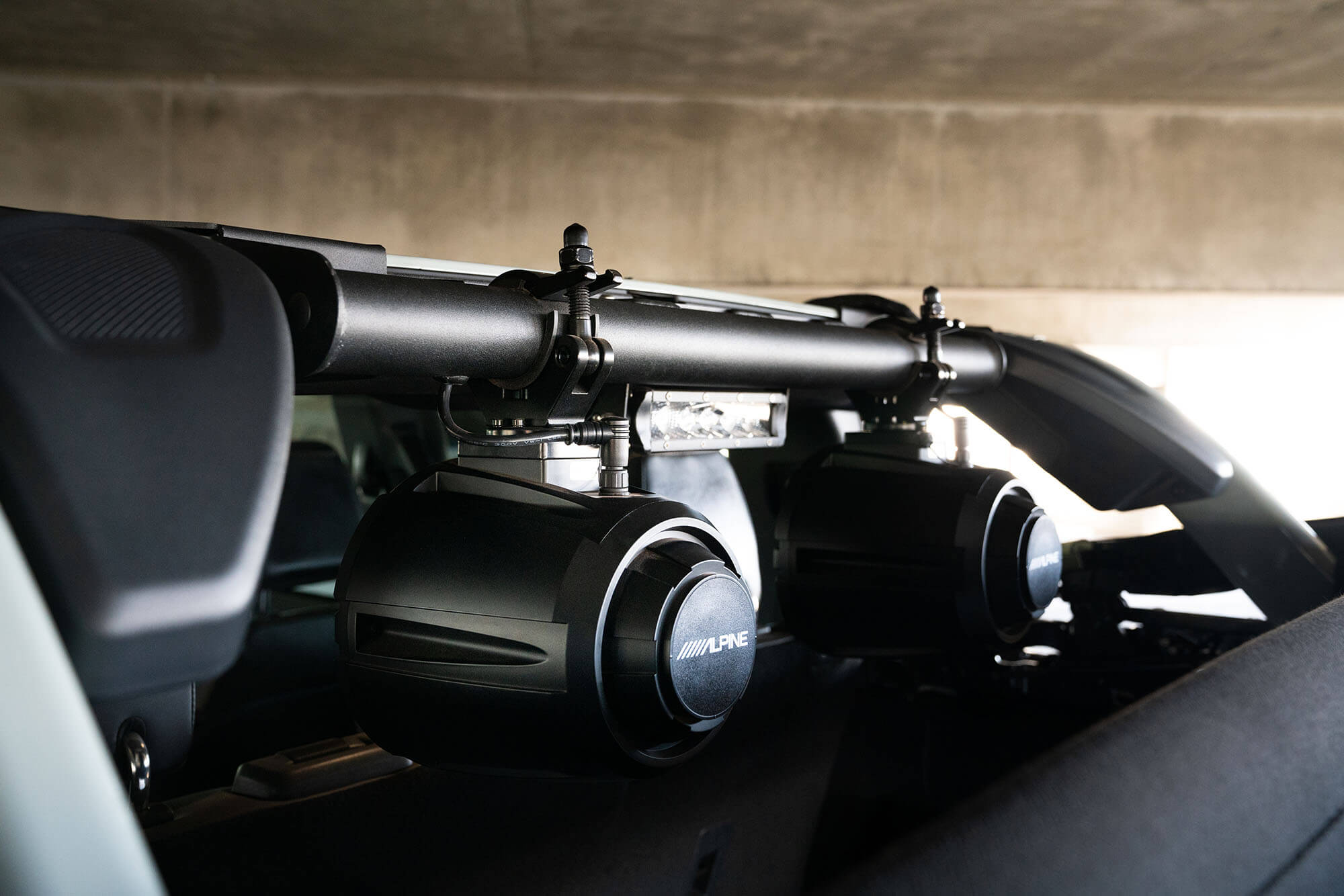 DV8 Offroad 2021-22 Ford Bronco Rear Speaker & Light Mount Bar ? BRSB-01