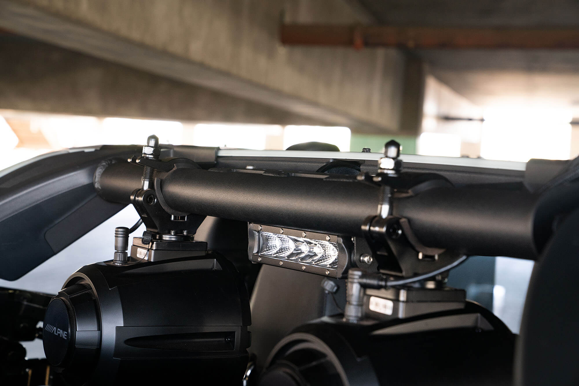 DV8 Offroad 2021-22 Ford Bronco Rear Speaker & Light Mount Bar ? BRSB-01