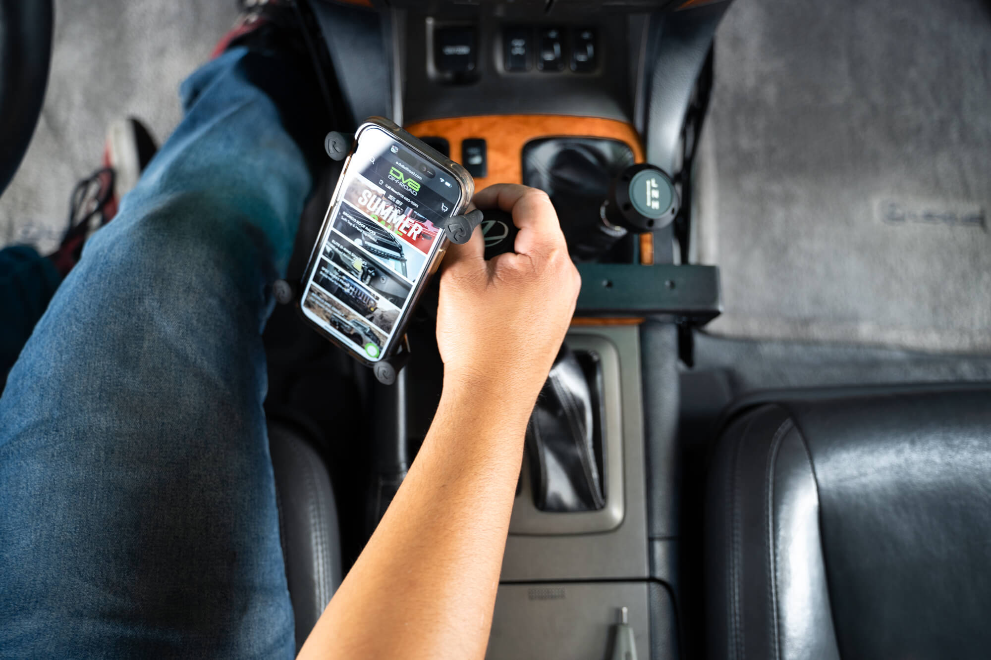 DV8 Offroad Lexus GX 470 Center Console Molle Panels & Digital Device Bridge CCGX-01