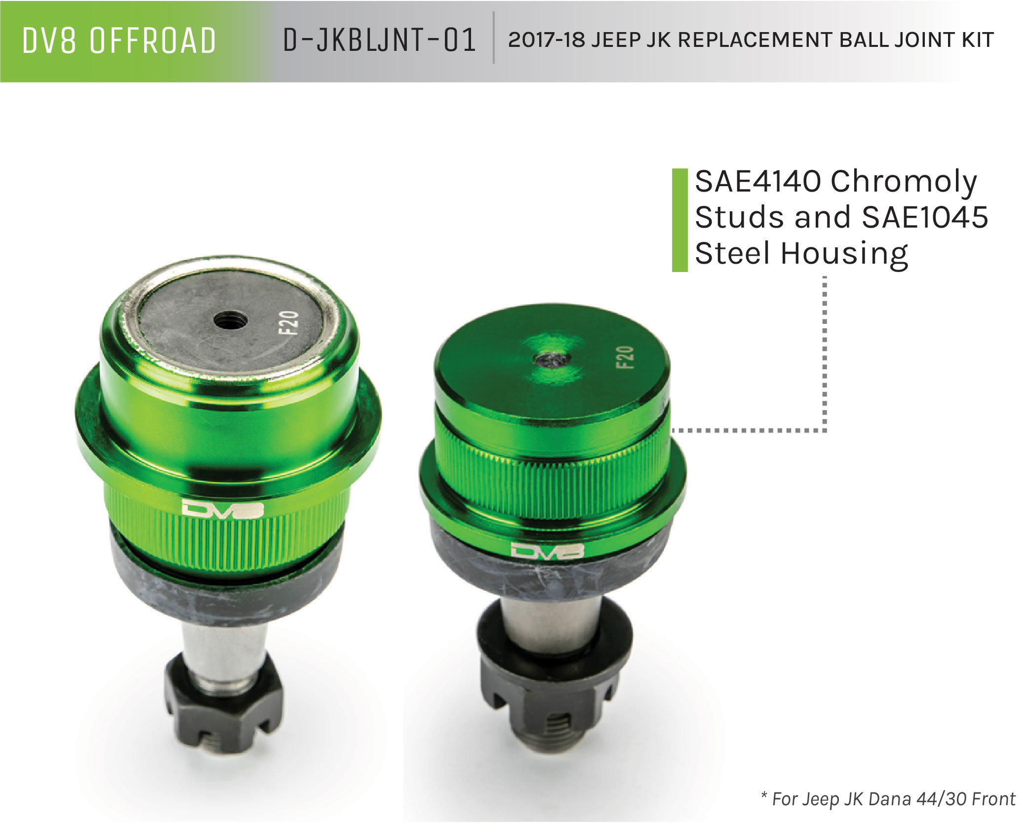 DV8 Offroad Replacement Ball Joint Kit D-JKBLJNT-01