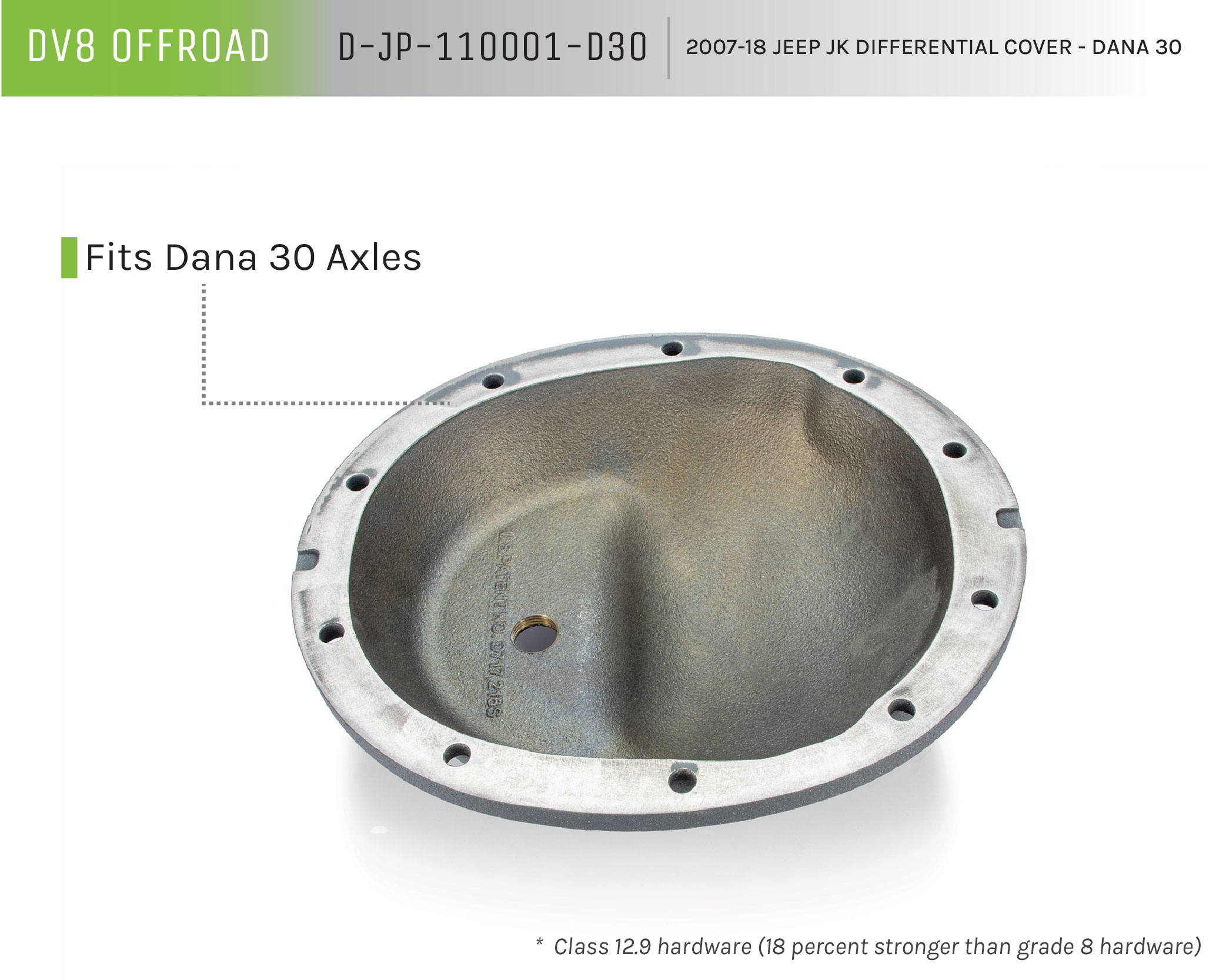 DV8 Offroad Differential Cover; Dana 30 D-JP-110001-D30