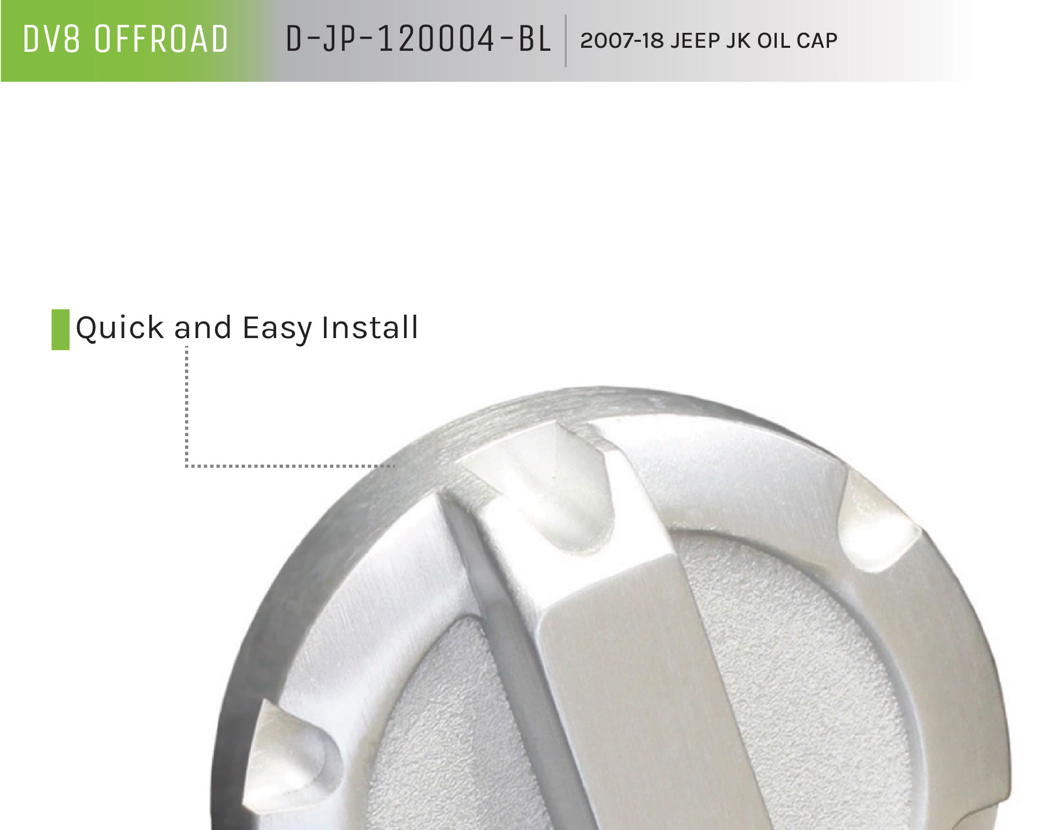 DV8 Offroad Oil Cap D-JP-120004-BL