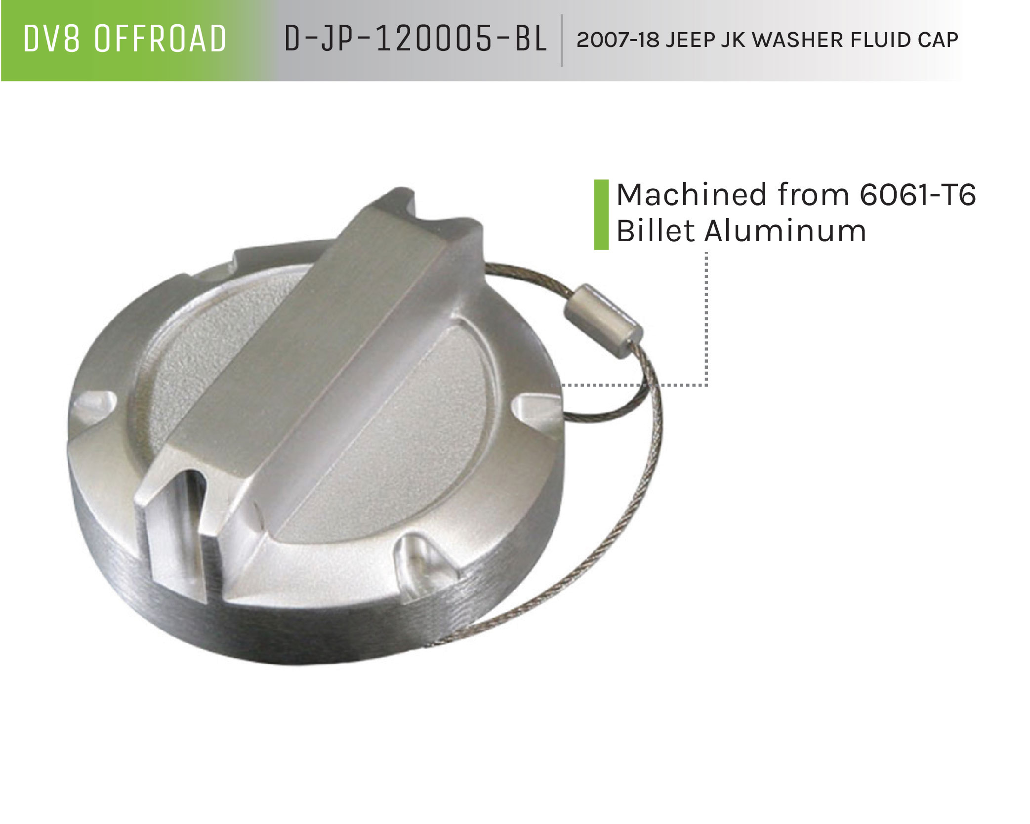 DV8 Offroad Washer Fluid Cap D-JP-120005-BL