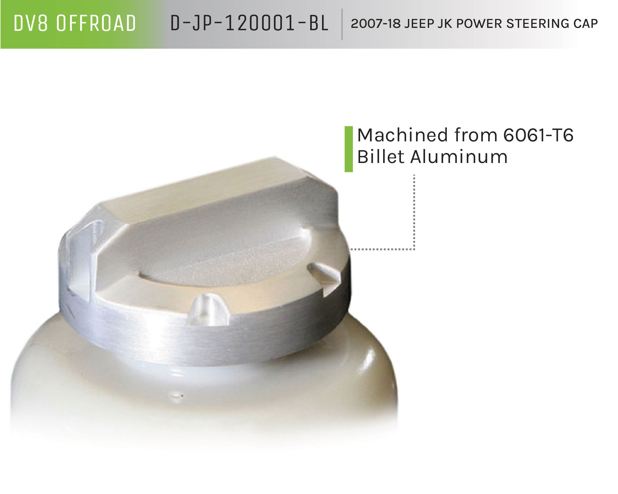 DV8 Offroad Power Steering Cap D-JP-120001-BL