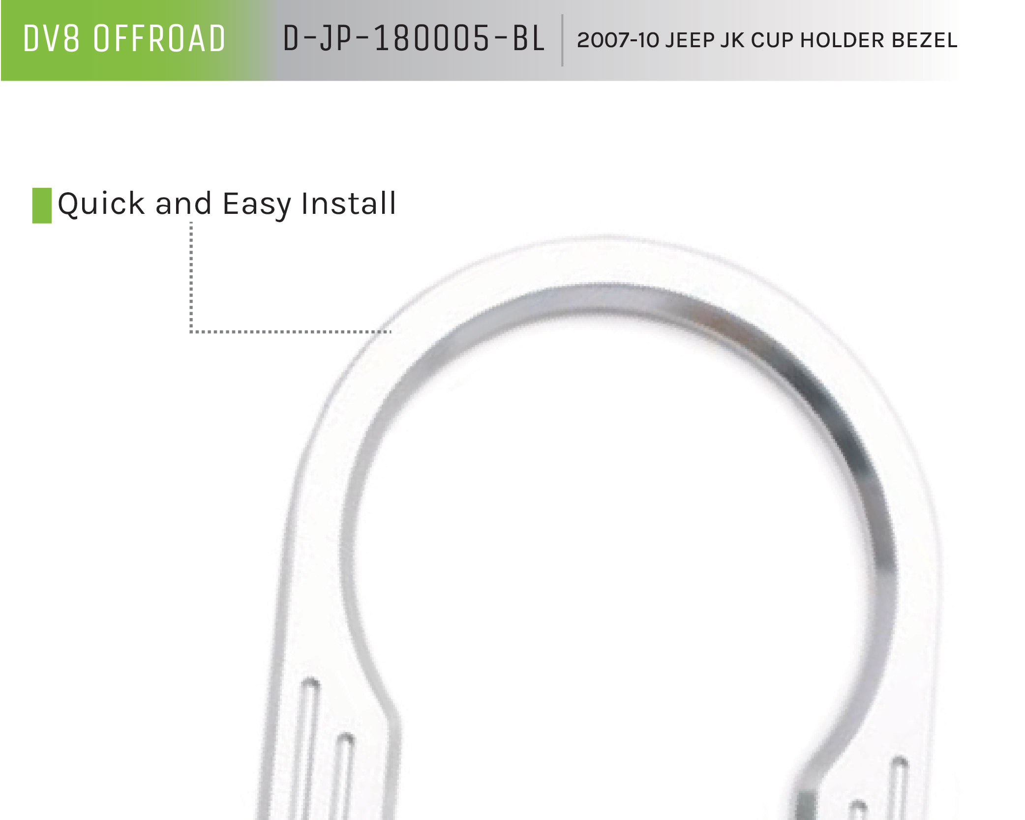 DV8 Offroad Cup Holder Bezel D-JP-180005-BL