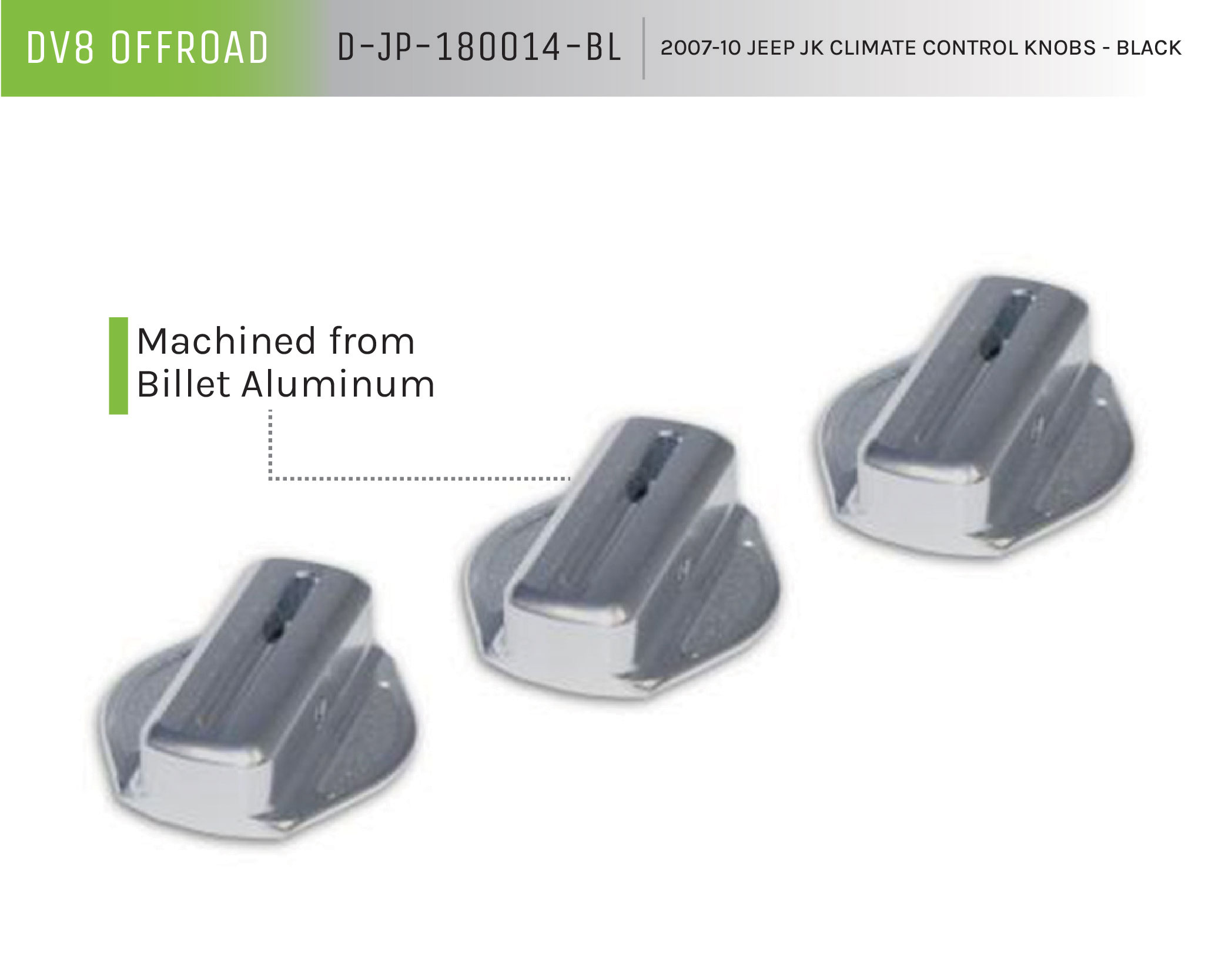 DV8 Offroad Climate Control Knobs D-JP-180014-BL