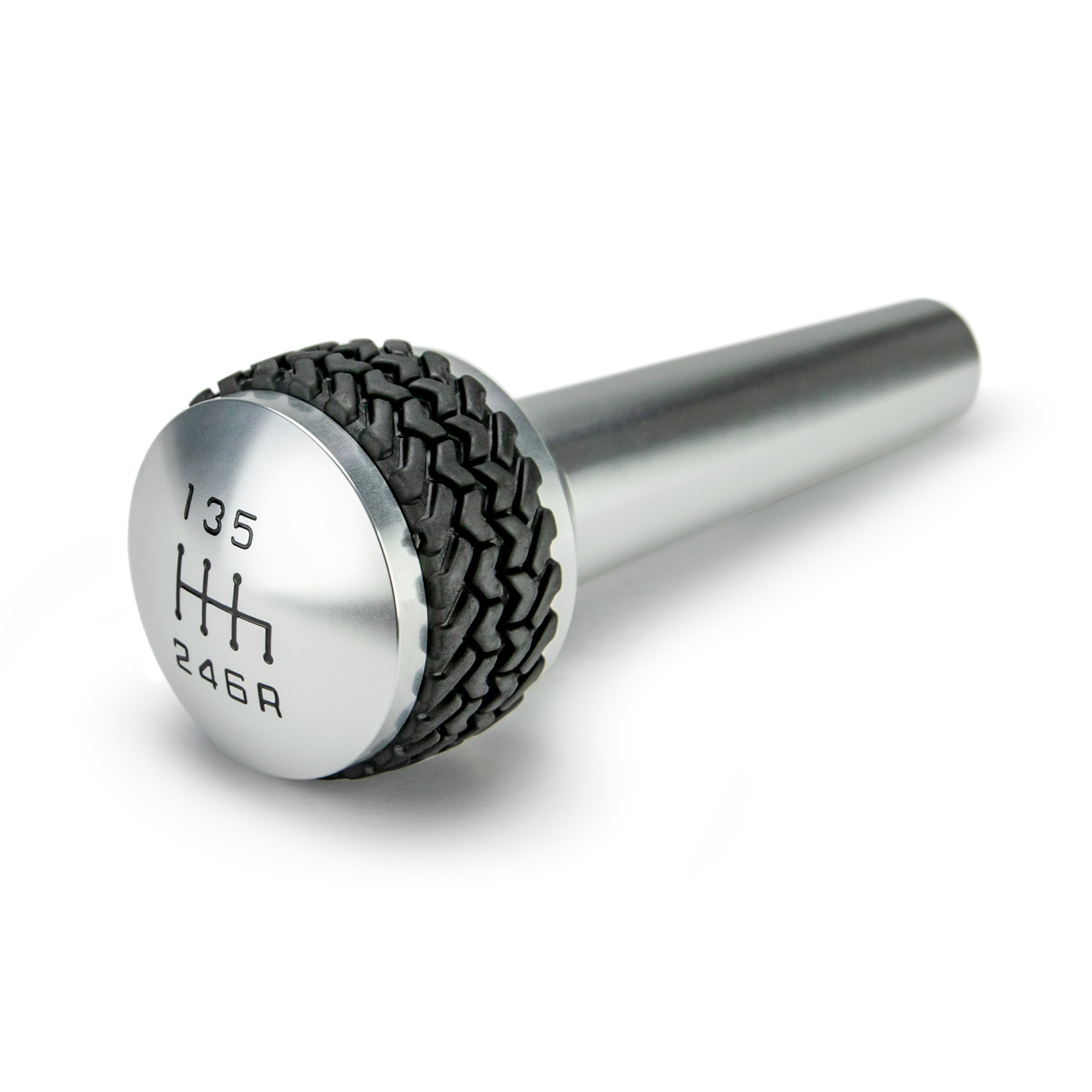 DV8 Offroad 6-Speed Shift Knob; Silver D-JP-180012-BL