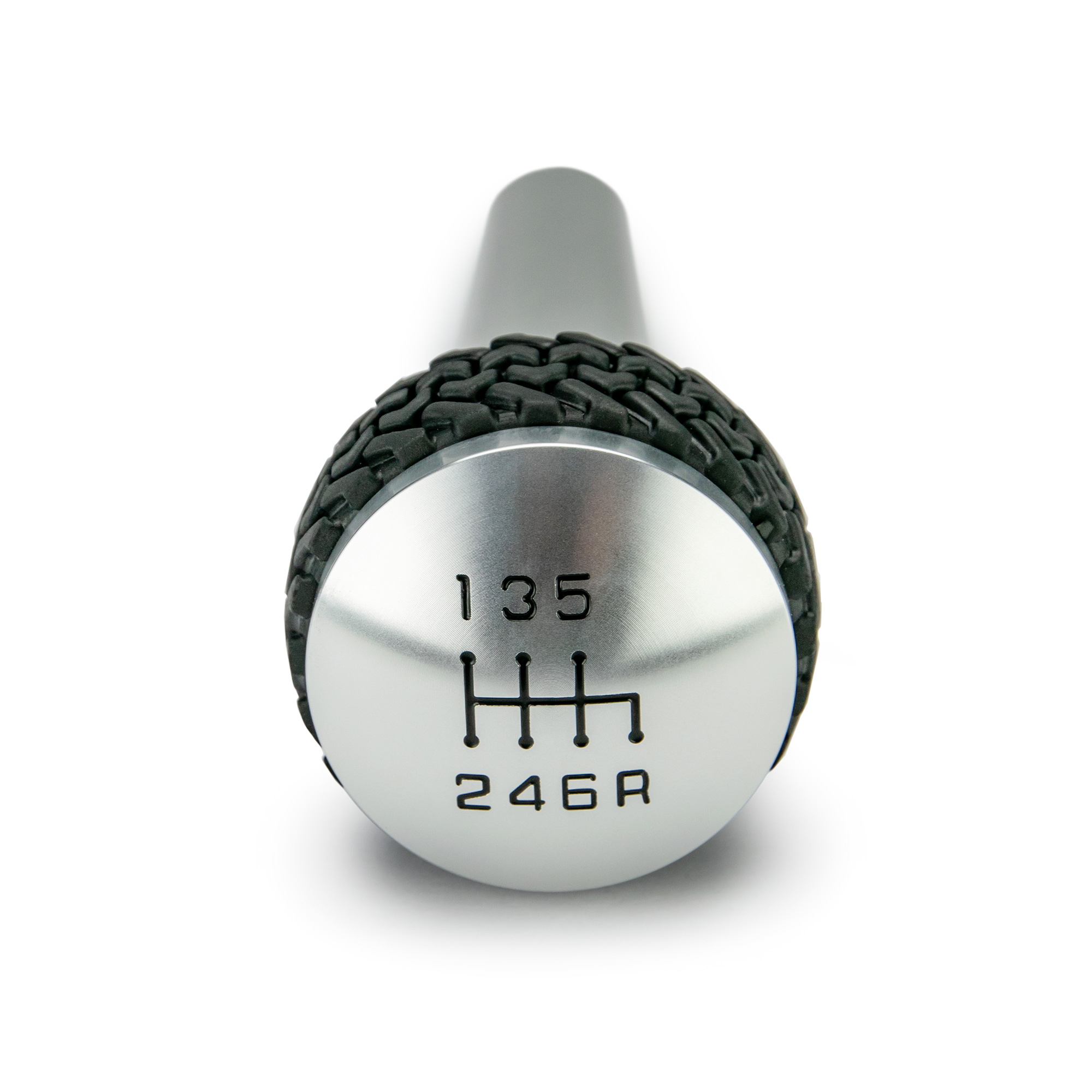 DV8 Offroad 6-Speed Shift Knob; Silver D-JP-180012-BL