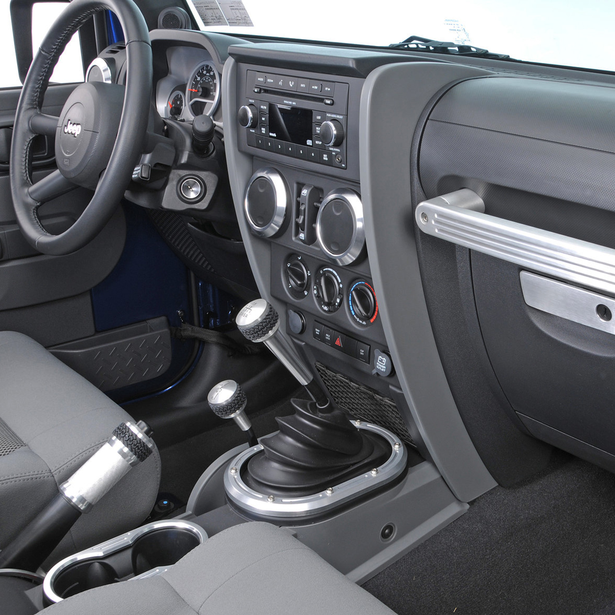 DV8 Offroad 6-Speed Shift Knob; Silver D-JP-180012-BL