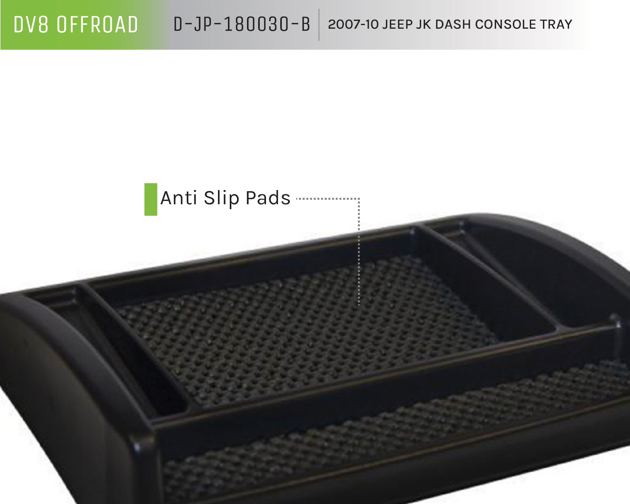 DV8 Offroad Dash Console Tray D-JP-180030-B