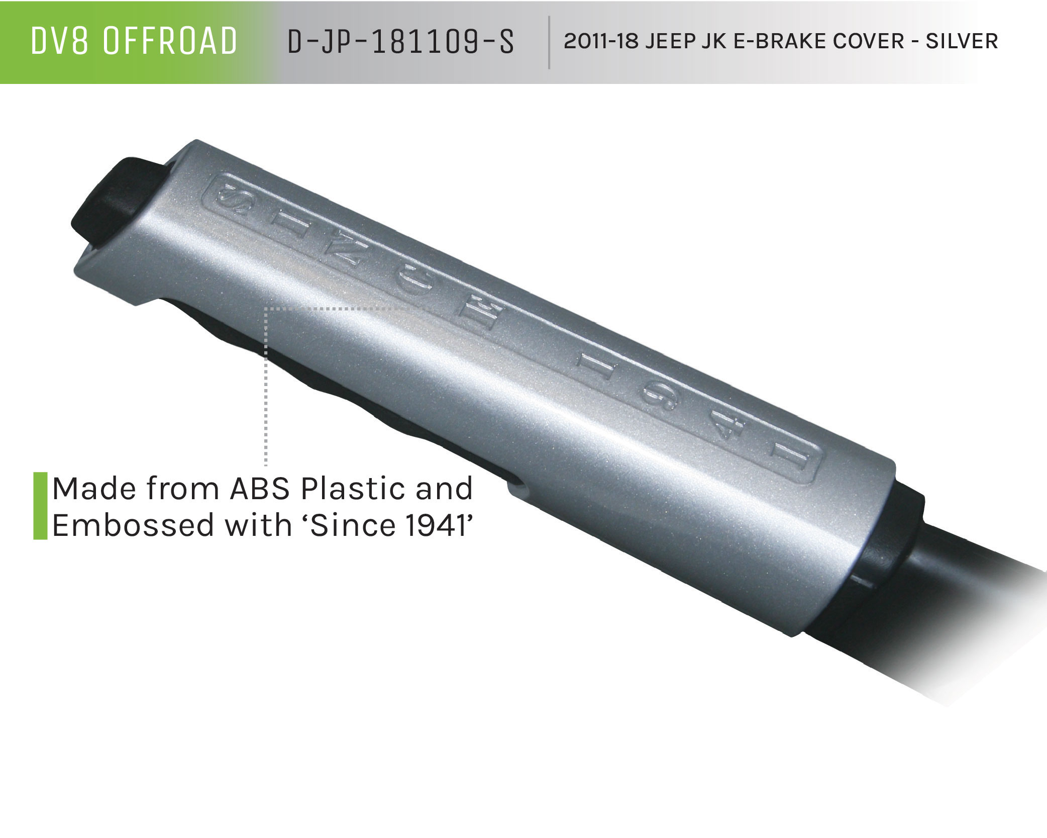 DV8 Offroad E-Brake Cover; Silver D-JP-181109-S