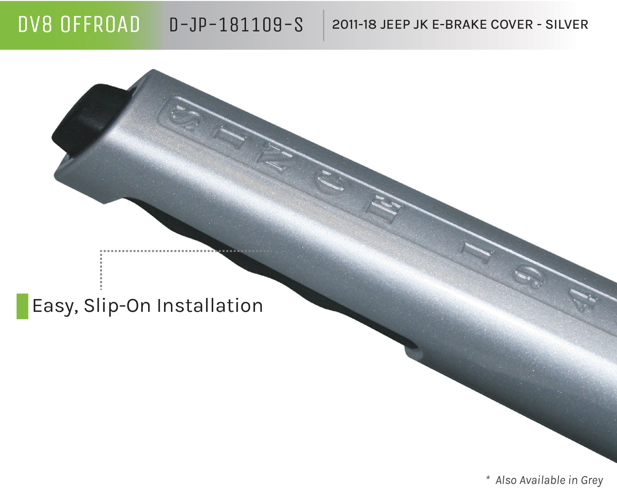 DV8 Offroad E-Brake Cover; Silver D-JP-181109-S