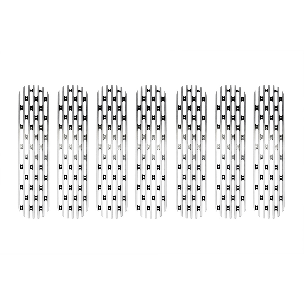 DV8 Offroad Grill Inserts; 7-Pieces; Brushed D-JP-190008-BRUSH