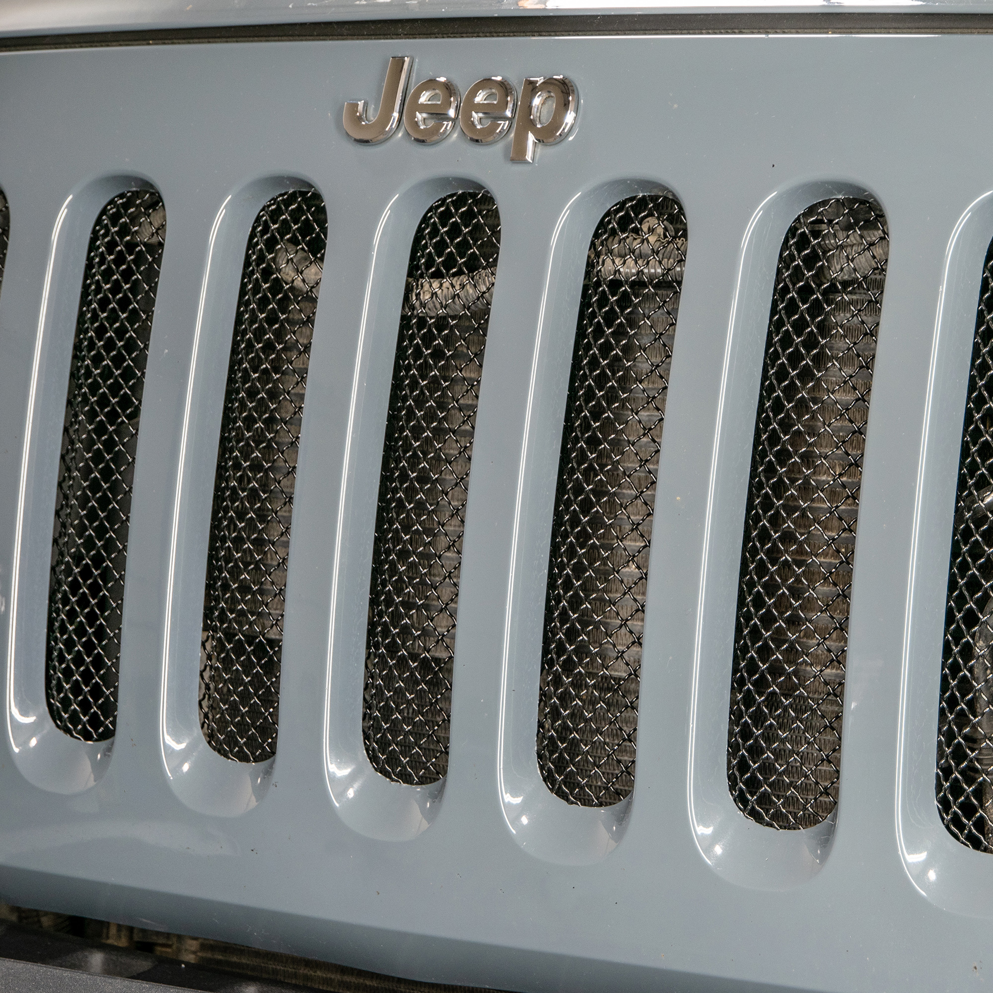 DV8 Offroad Mesh Grill; 1 Piece; Black D-JP-190010-BK