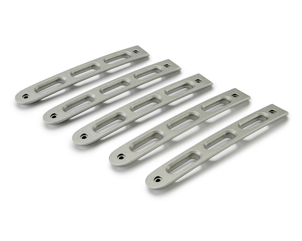 DV8 Offroad Silver Slot Door Handle Insert; 5-Pieces D-JP-190026-AL-5