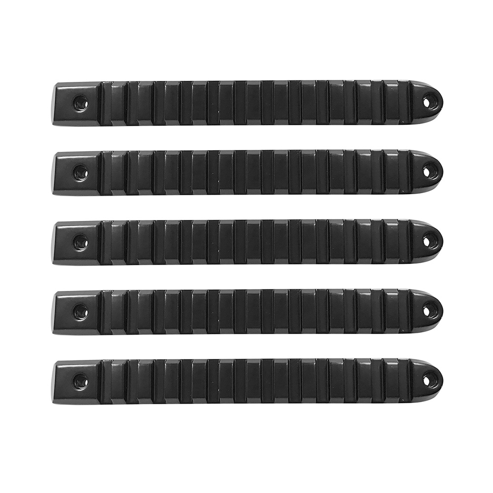 DV8 Offroad Black Rail Door Handle Insert; 5-Pieces D-JP-190028-BK-5