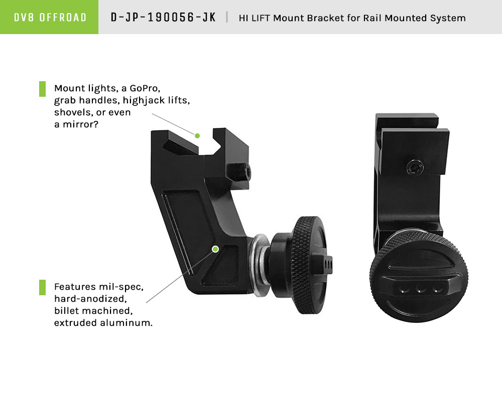 DV8 Offroad Hi Lift Mount Bracket D-JP-190056-JK