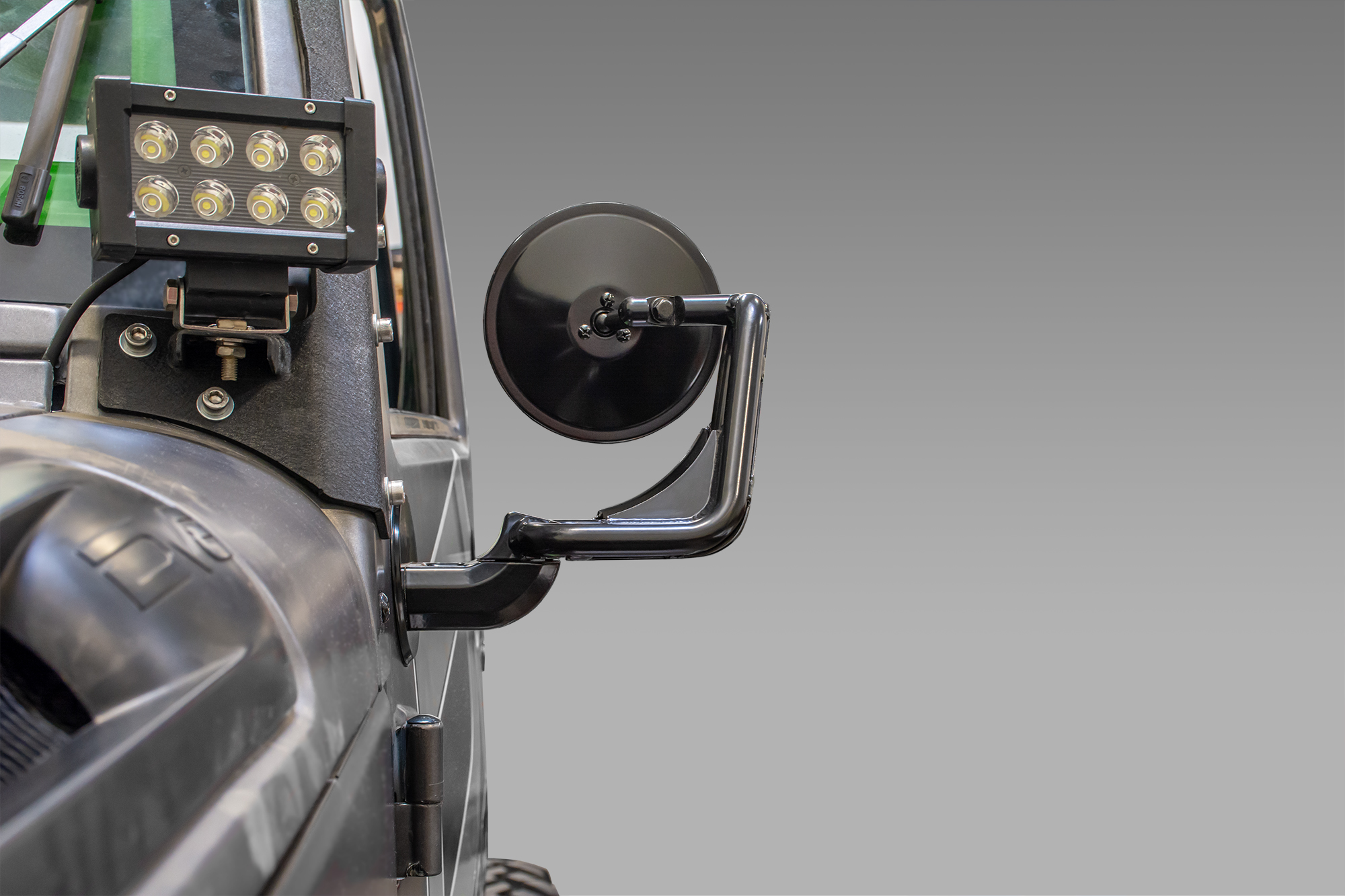 DV8 Offroad Tubular Mirrors; Black D-JP-190050-B