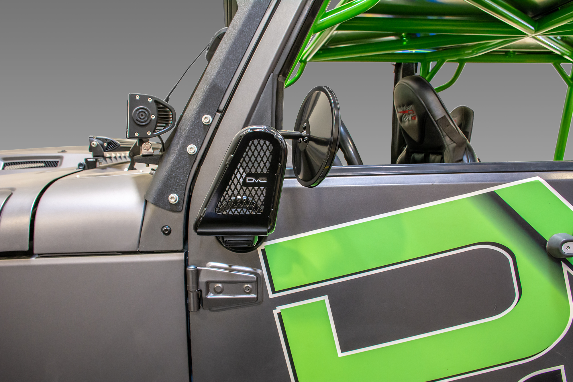 DV8 Offroad Tubular Mirrors; Black D-JP-190050-B